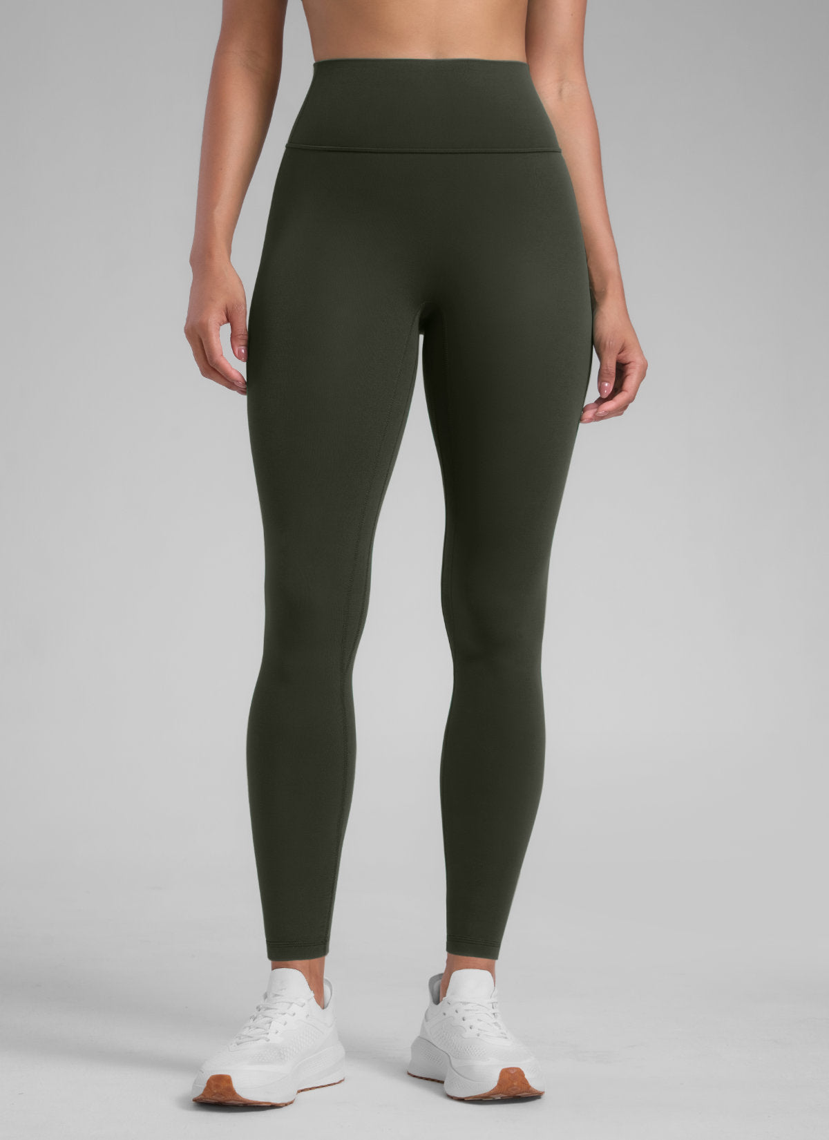 Senaman CRZ YOGA Wanita Secretsculpt™ Legging Tanpa Jahitan Depan 28'' Hijau Zaitun