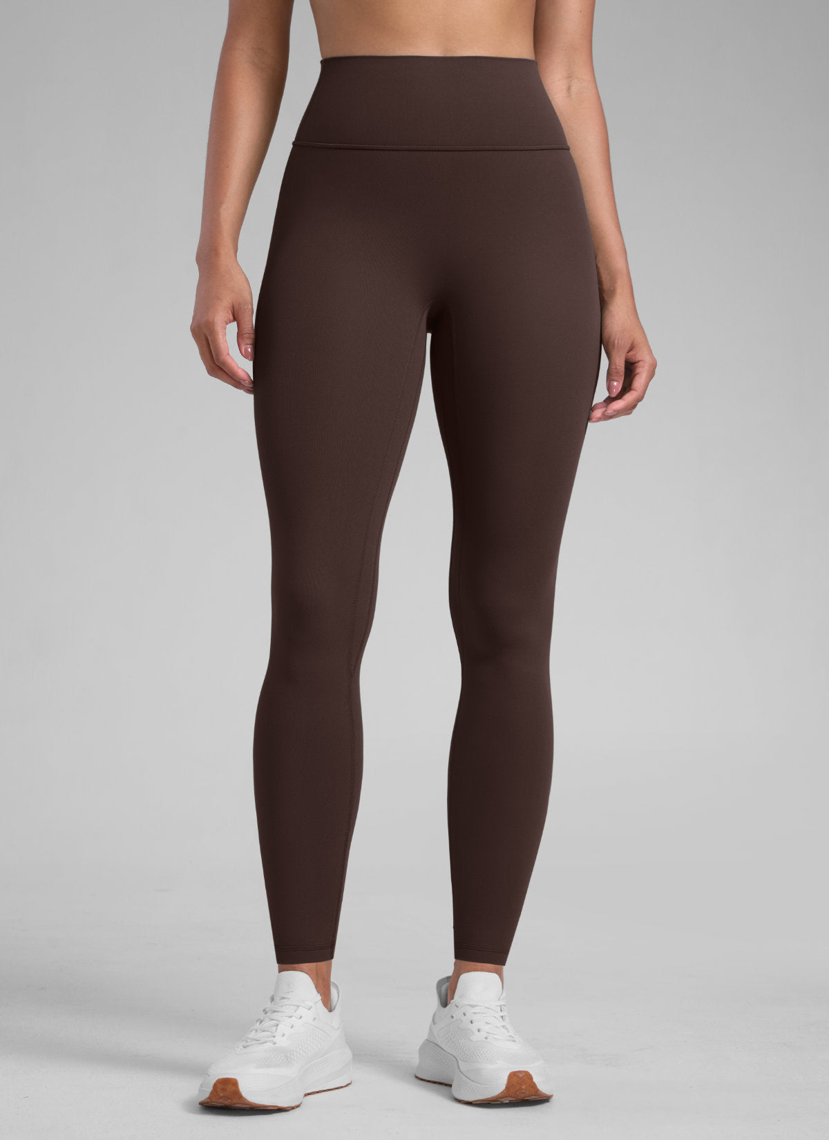 CRZ YOGA Senaman Secretsculpt™ Wanita Legging Tanpa Jahitan Depan 28'' Coklat Muda Panas