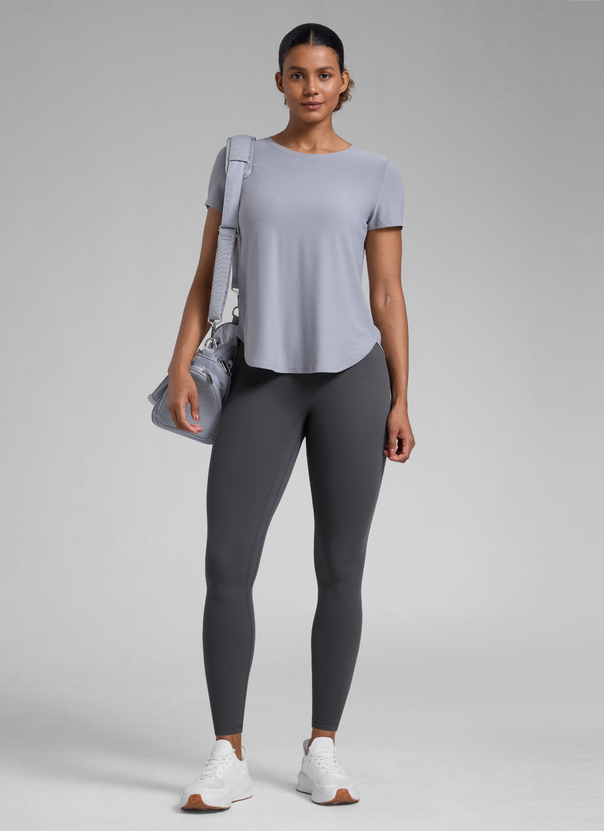 CRZ YOGA Senaman Secretsculpt™ Wanita Legging Tanpa Jahitan Depan 28'' Kelabu Misterius