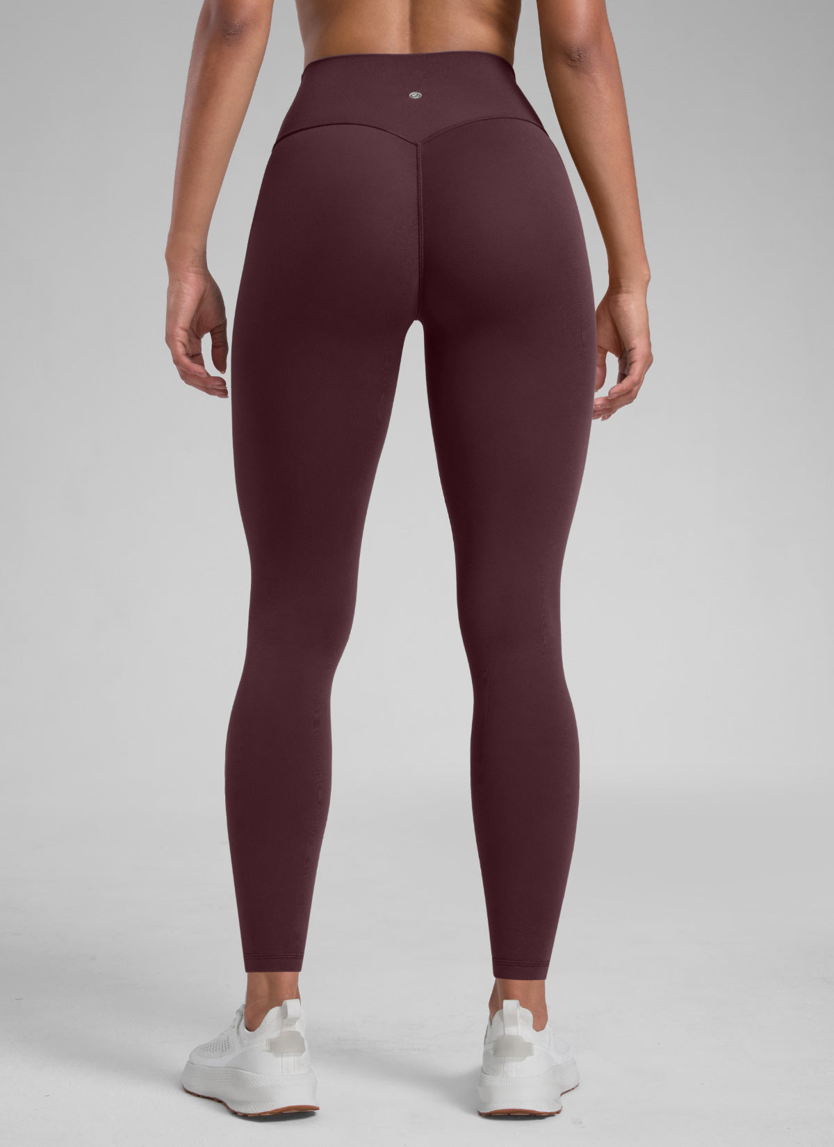 CRZ YOGA Senaman Secretsculpt™ Wanita Legging Tanpa Jahitan Depan Warna Plum Masak 28''