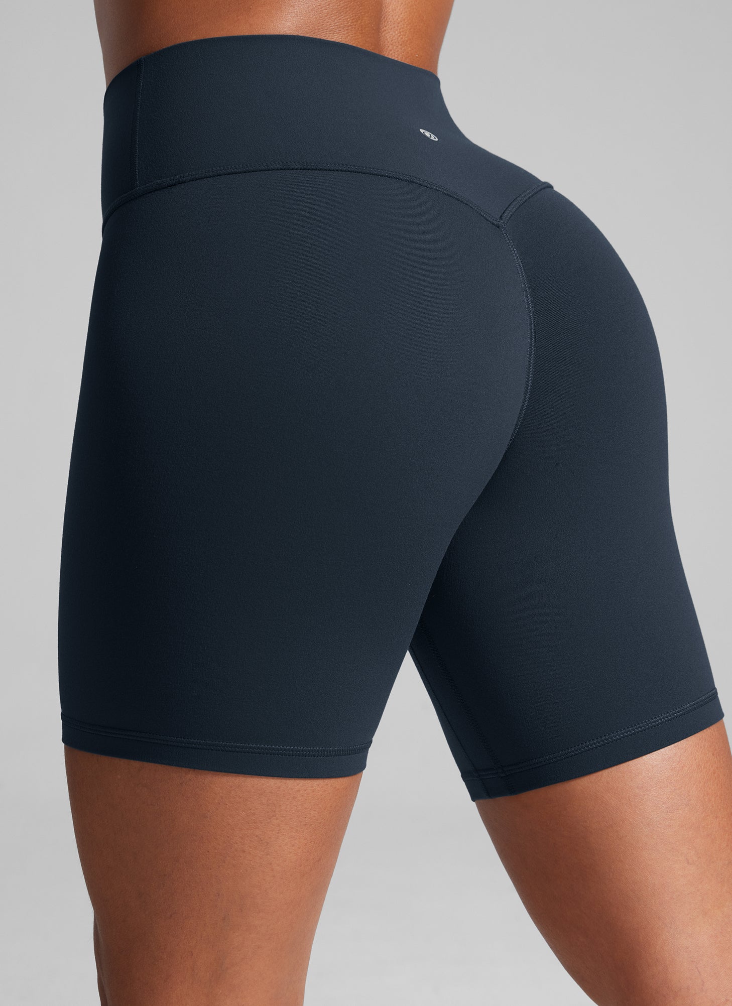 CRZ YOGA Butterlift Seluar Pendek Biker Wanita Scrunch Butt 6'' Tanpa Jahitan Depan True Navy