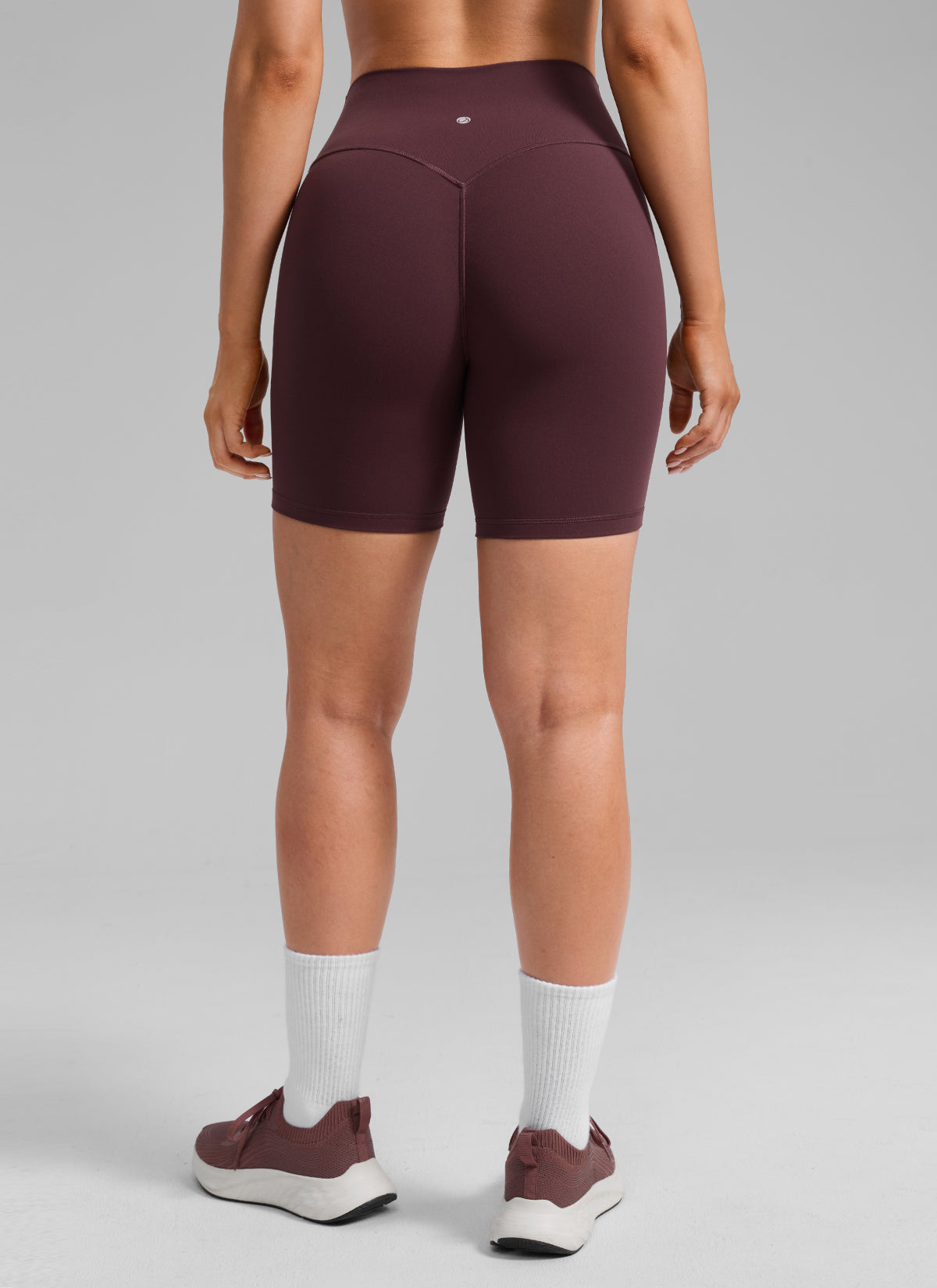 CRZ YOGA Butterlift Seluar Pendek Biker Wanita Scrunch Butt 6'' Tanpa Jahitan Depan Plum Masak