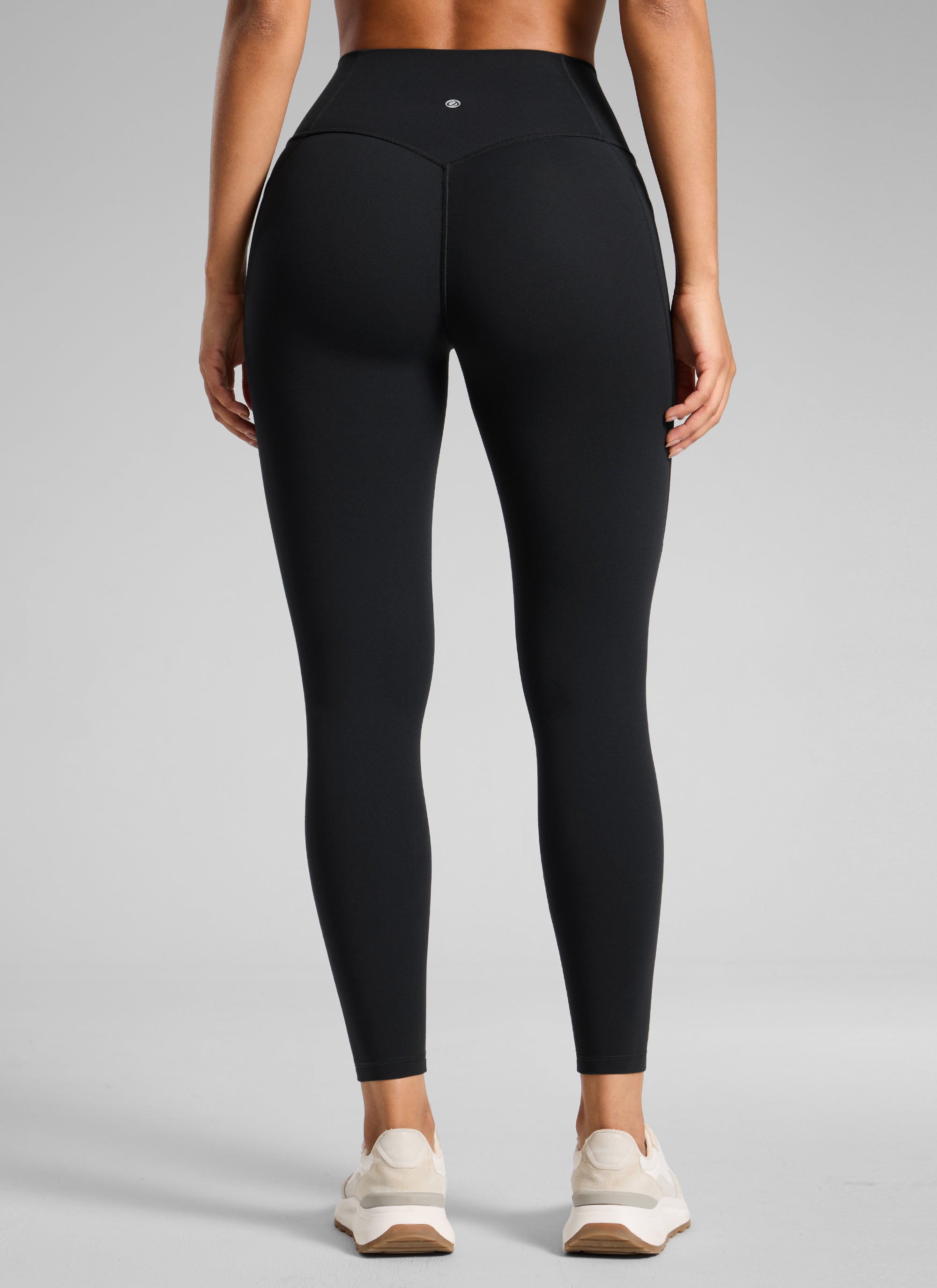 CRZ YOGA Wanita Butterlift Seluar Legging Poket Tanpa Jahitan Depan Tinggi Hitam