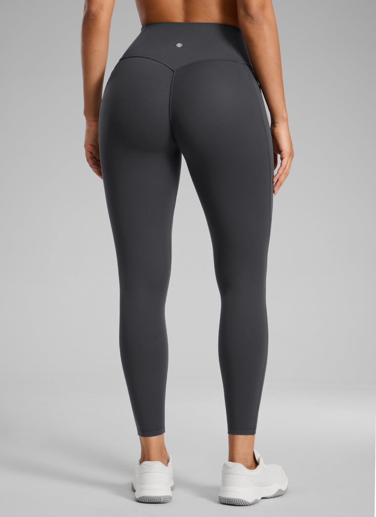 CRZ YOGA Wanita Butterlift Seluar Legging Poket Tanpa Jahitan Depan Tinggi Kelabu Misterius