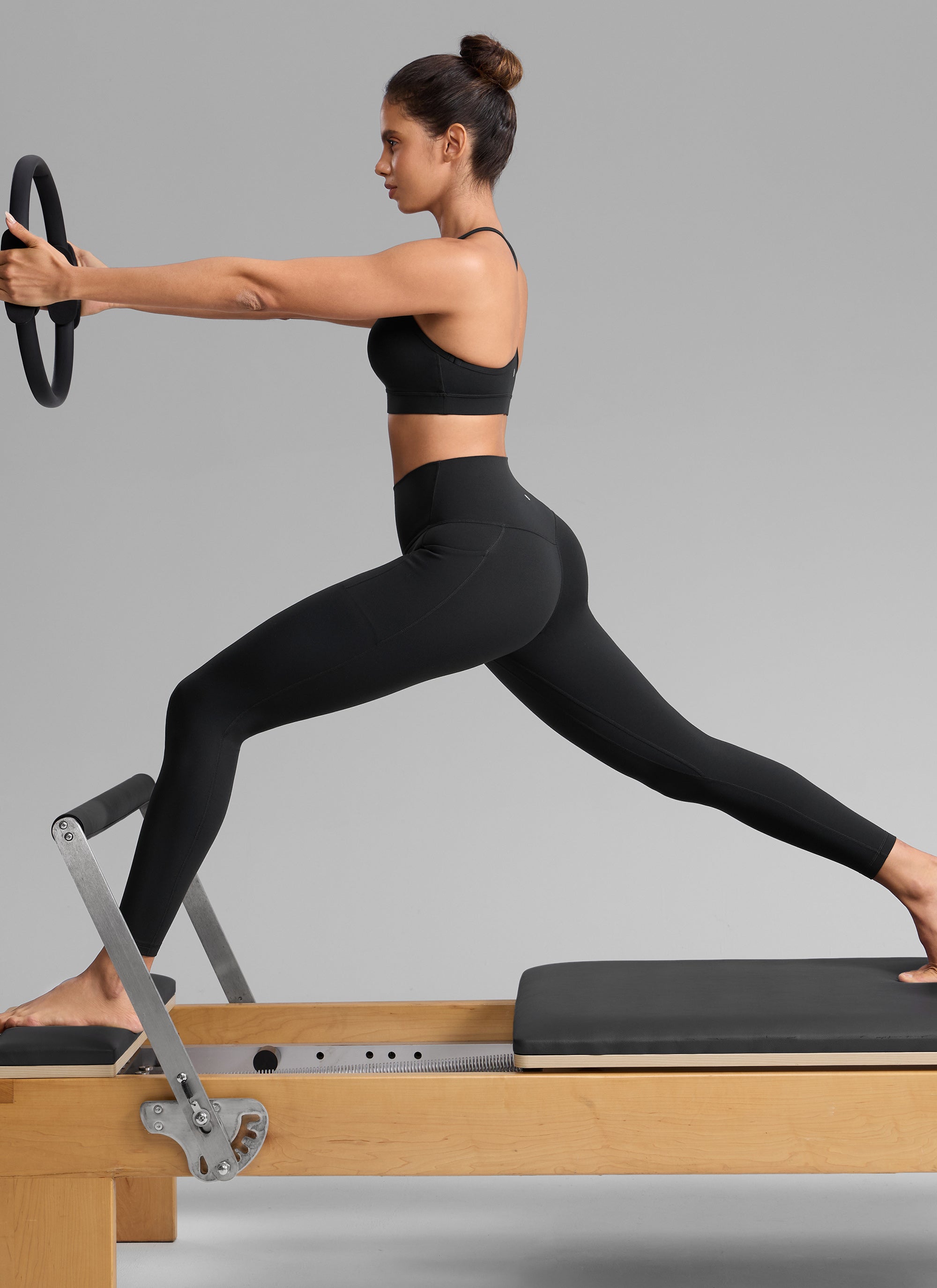 CRZ YOGA Wanita Butterlift Seluar Legging Poket Tinggi Senaman 25'' Hitam