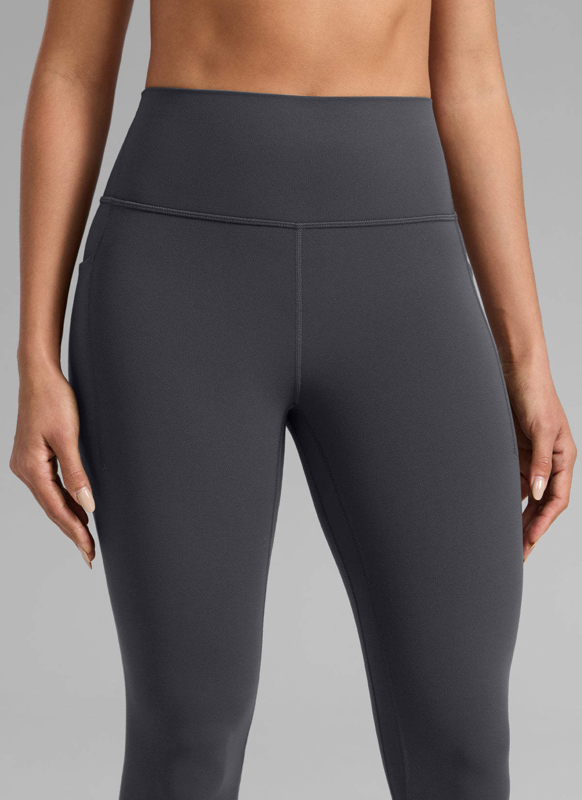 CRZ YOGA Wanita Butterlift Seluar Legging Poket Tinggi Senaman 25'' Kelabu Misterius
