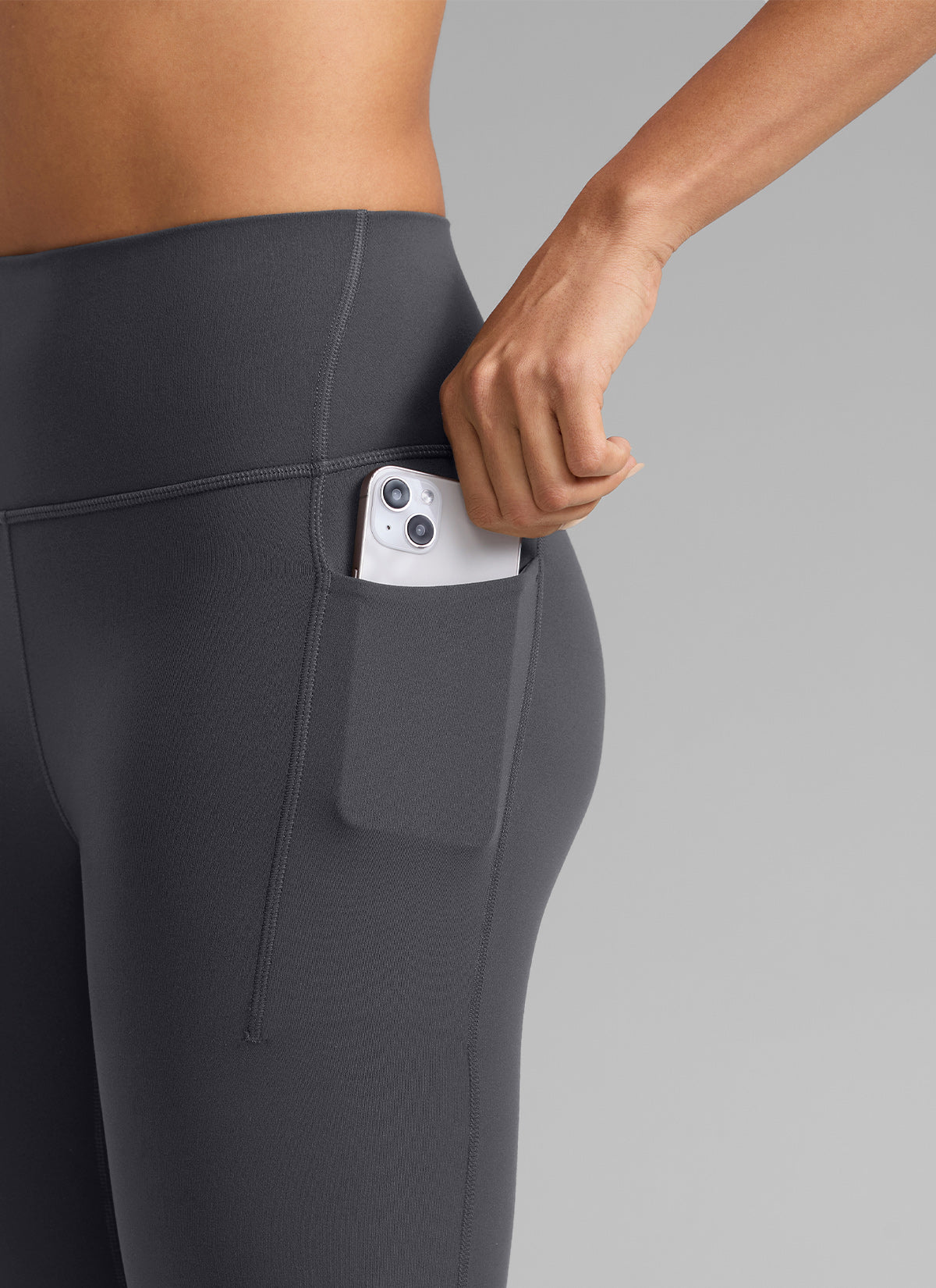 CRZ YOGA Wanita Butterlift Seluar Legging Poket Tinggi Senaman 25'' Kelabu Misterius