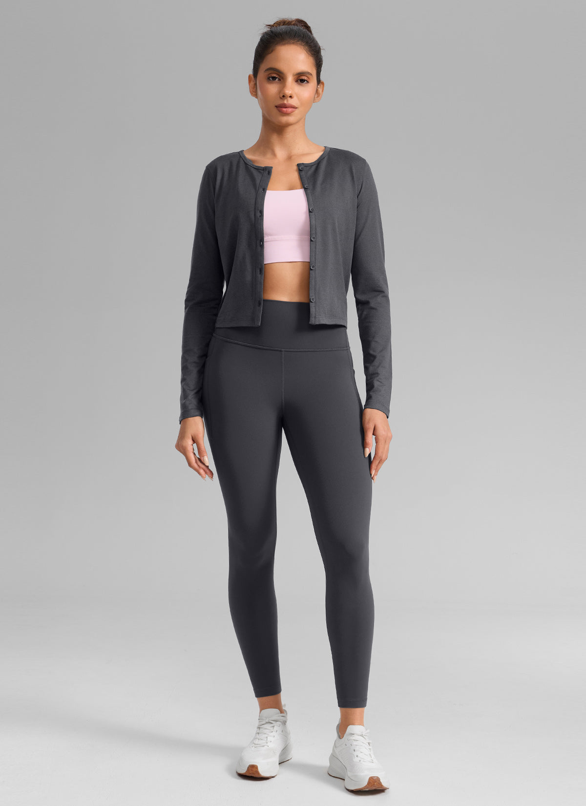 CRZ YOGA Wanita Butterlift Seluar Legging Poket Tinggi Senaman 25'' Kelabu Misterius