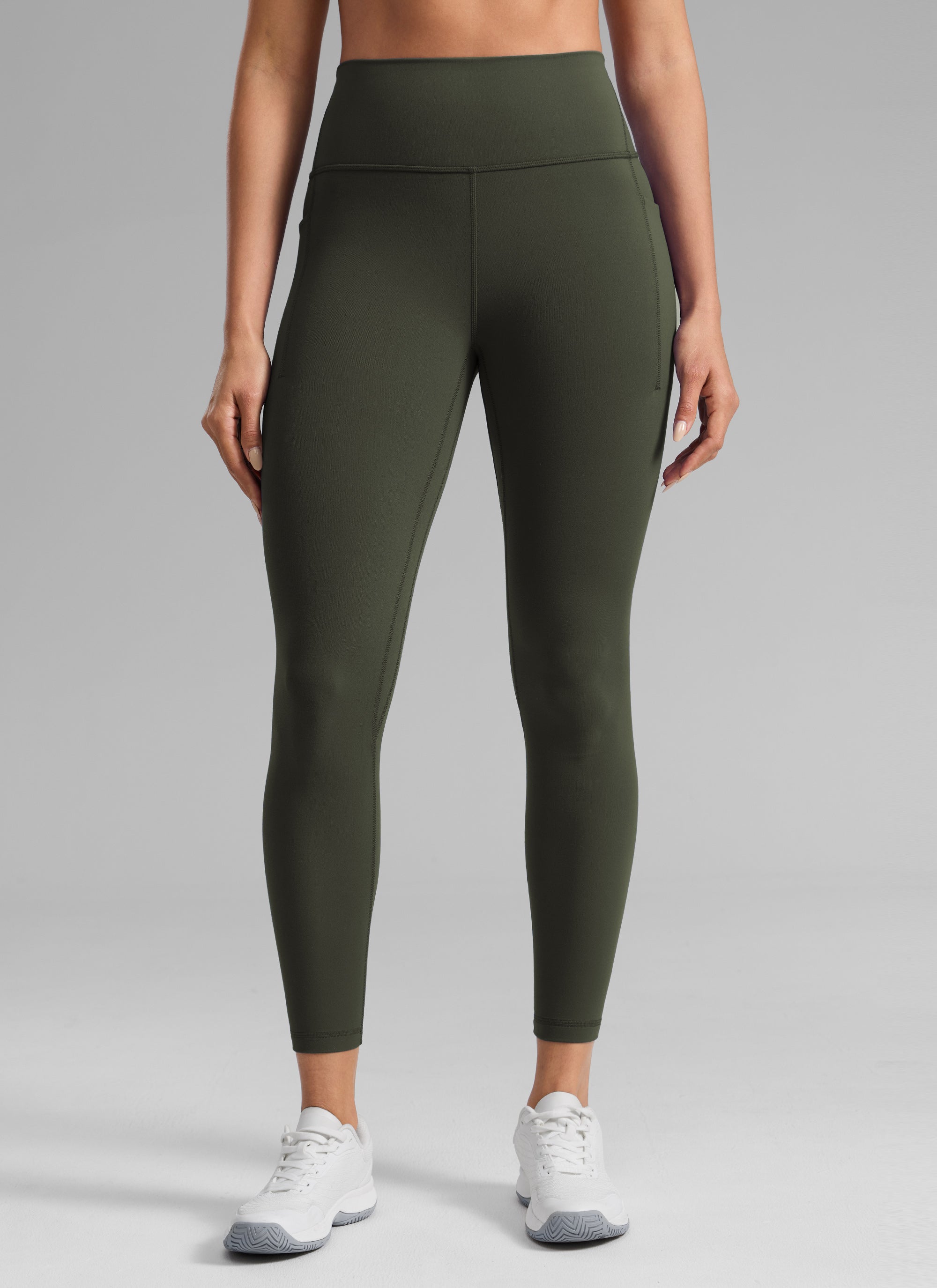 CRZ YOGA Wanita Butterlift Senaman Legging Poket Tinggi 25'' Hijau Zaitun