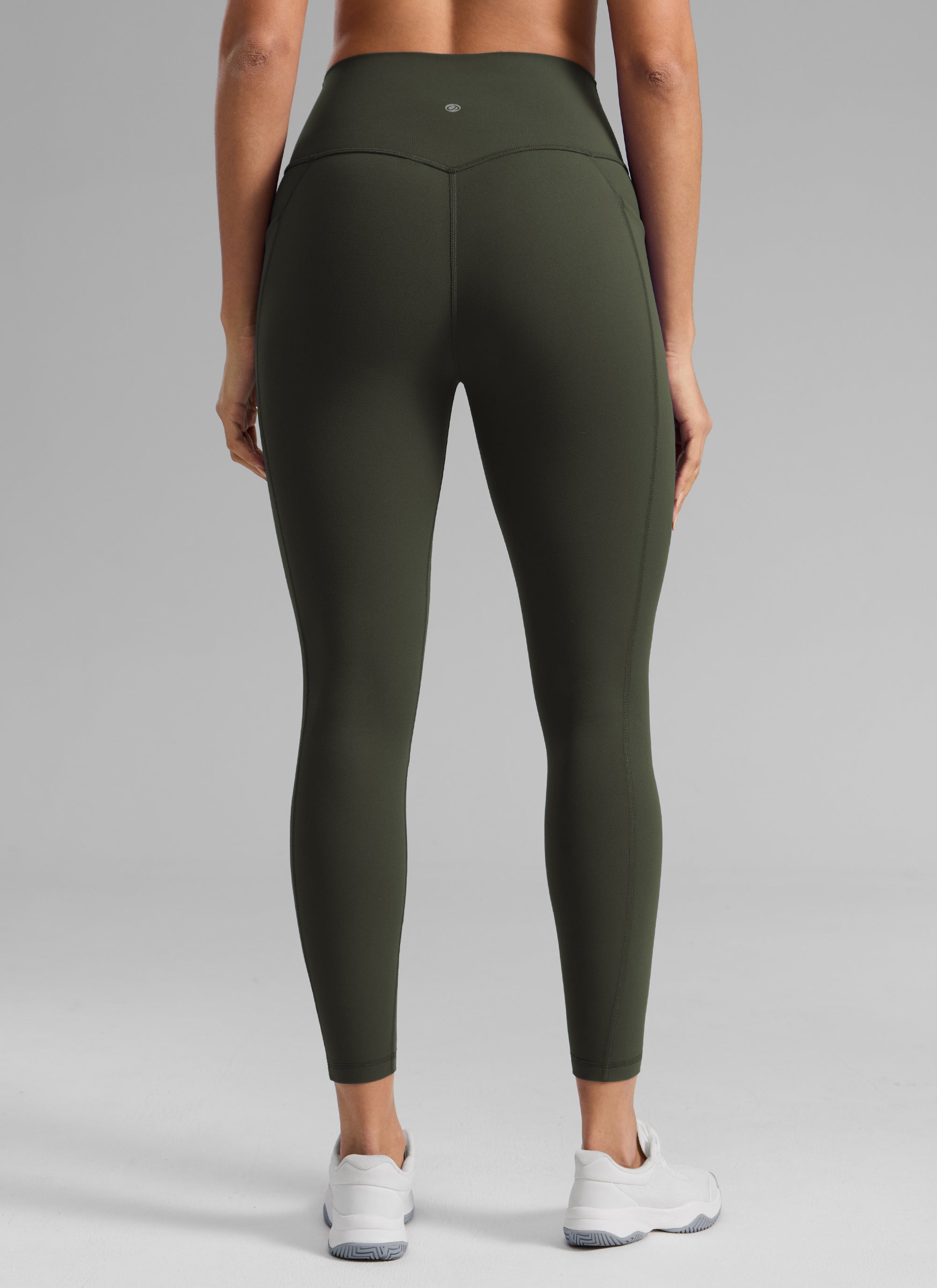 CRZ YOGA Wanita Butterlift Senaman Legging Poket Tinggi 25'' Hijau Zaitun