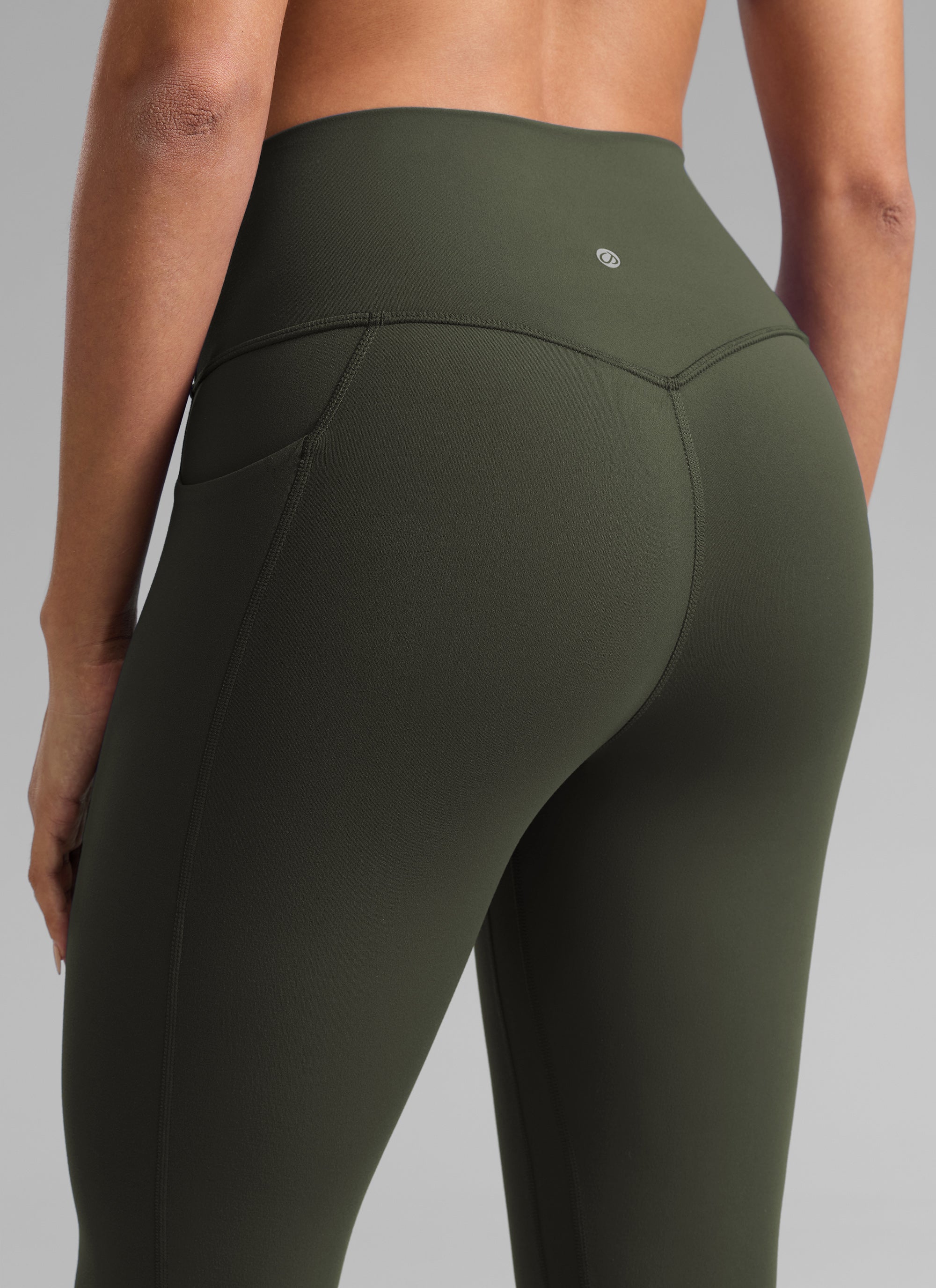 CRZ YOGA Wanita Butterlift Senaman Legging Poket Tinggi 25'' Hijau Zaitun
