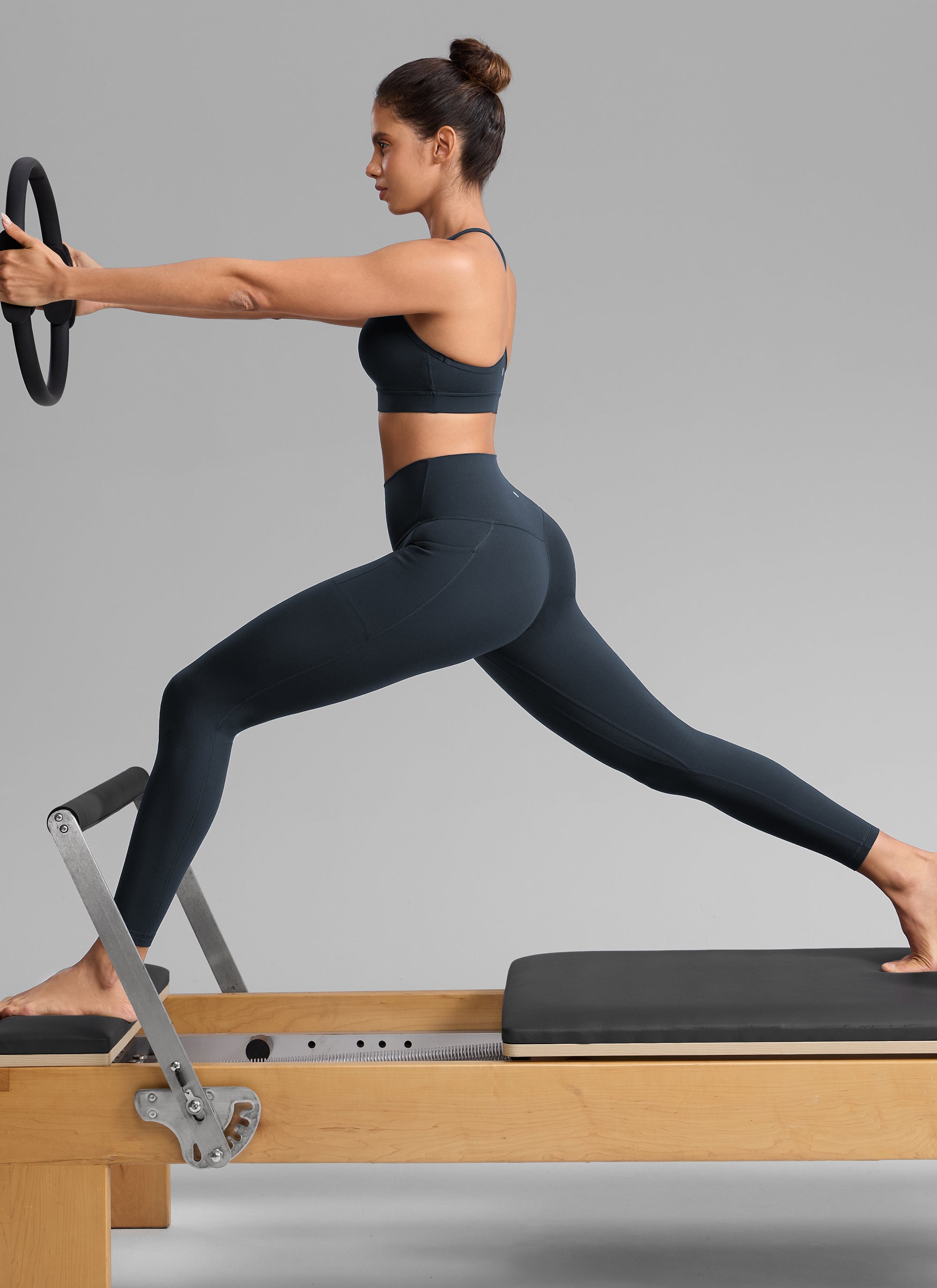 CRZ YOGA Wanita Butterlift Seluar Legging Poket Tinggi Senaman 25'' Biru Laut Sejati