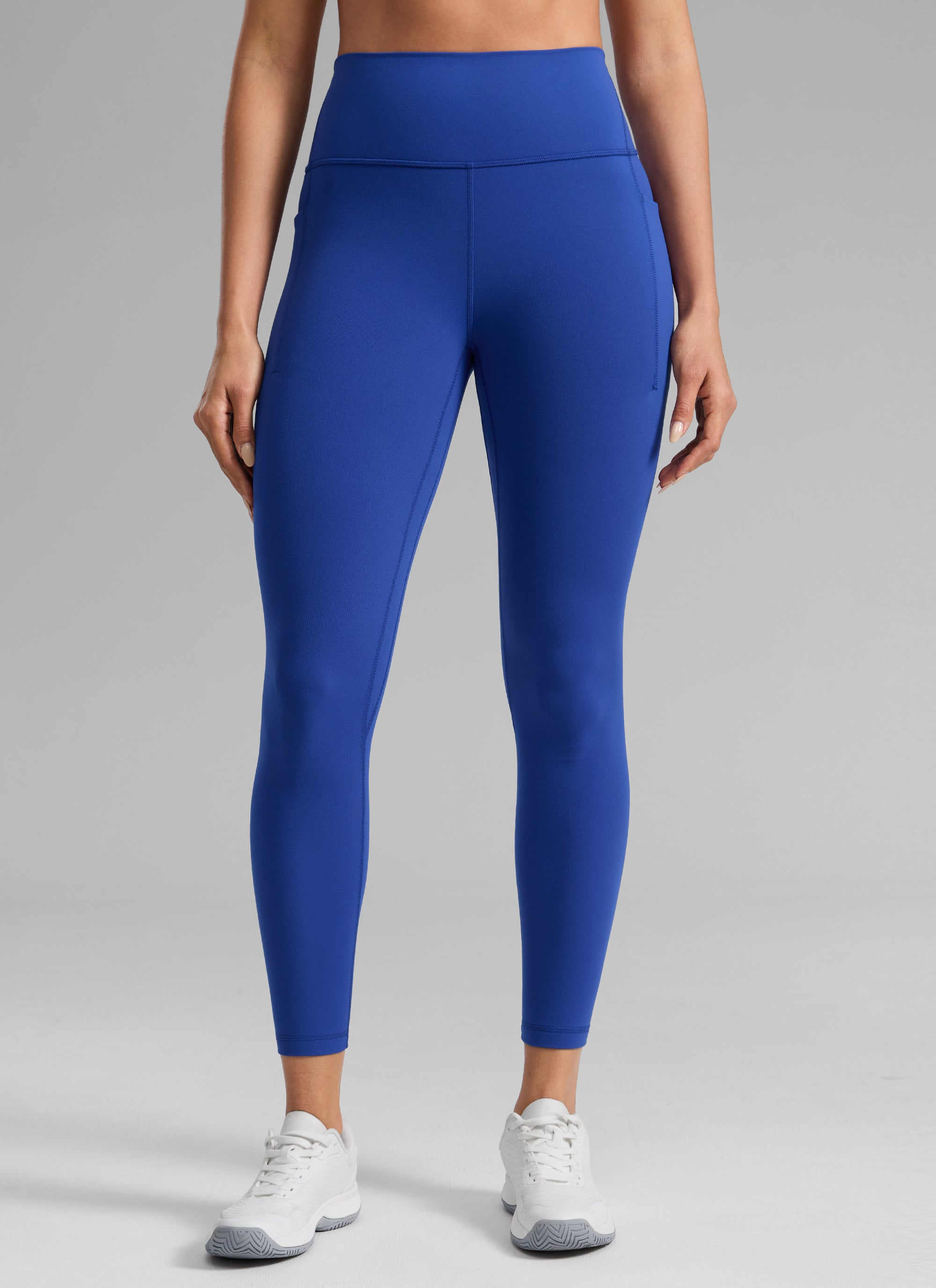 CRZ YOGA Wanita Butterlift Senaman Legging Poket Tinggi Berombak Biru 25''