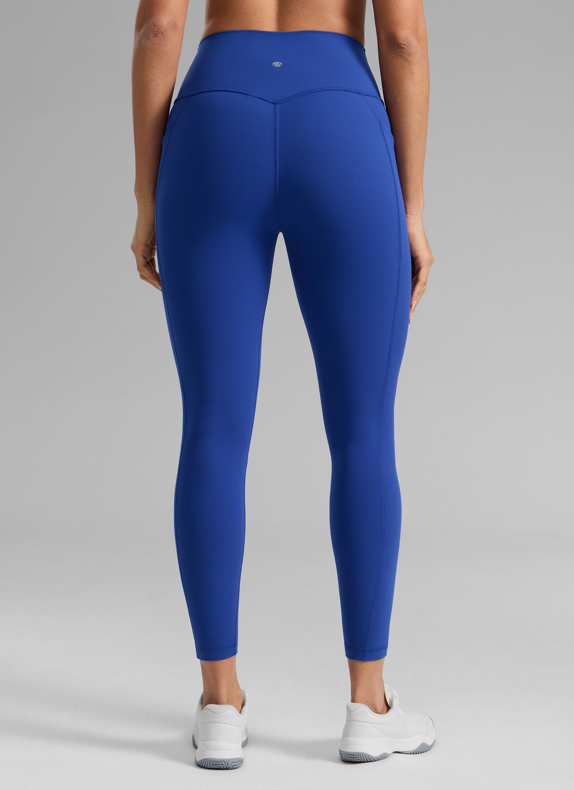 CRZ YOGA Wanita Butterlift Senaman Legging Poket Tinggi Berombak Biru 25''