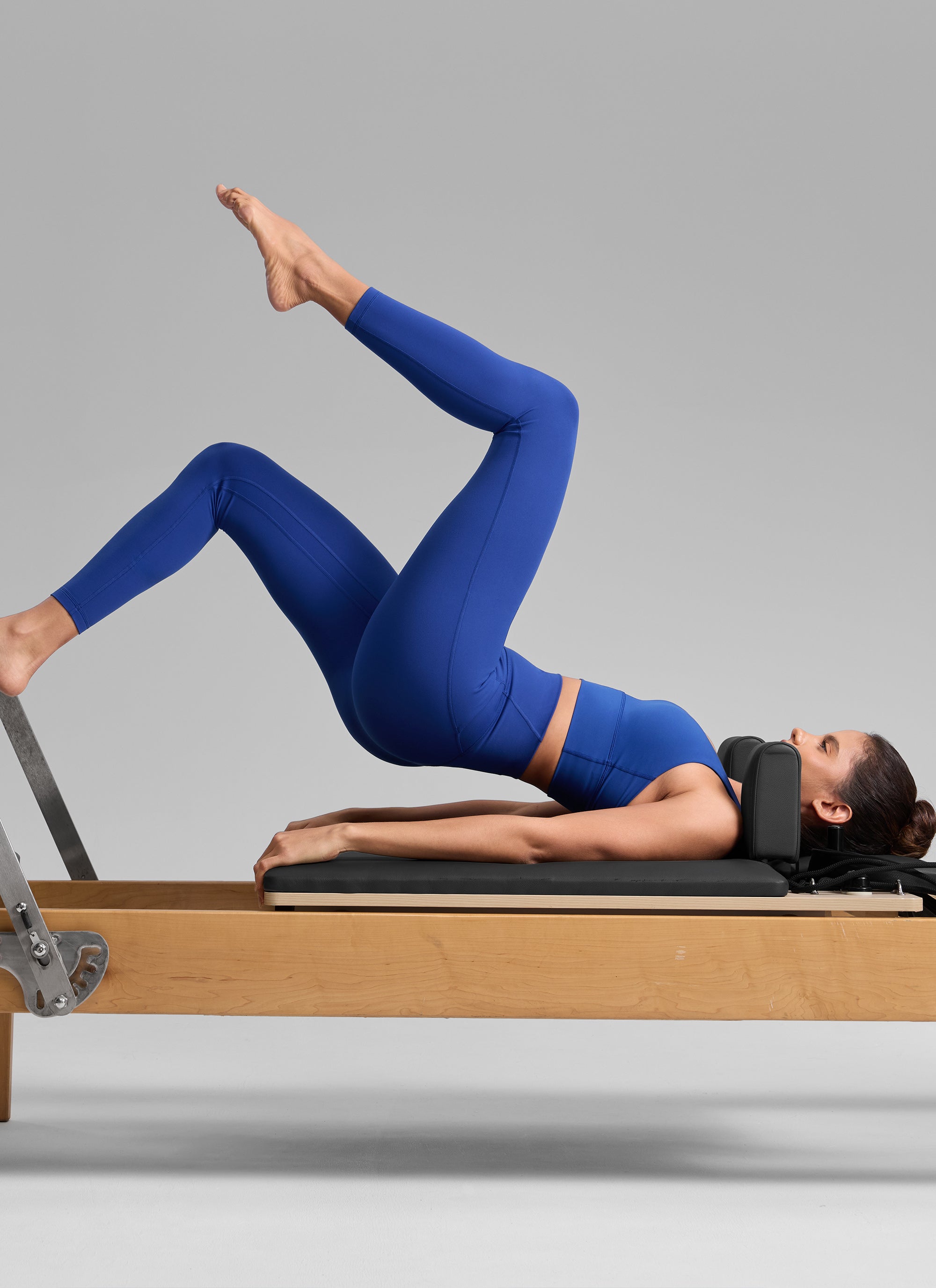 CRZ YOGA Wanita Butterlift Senaman Legging Poket Tinggi Berombak Biru 25''