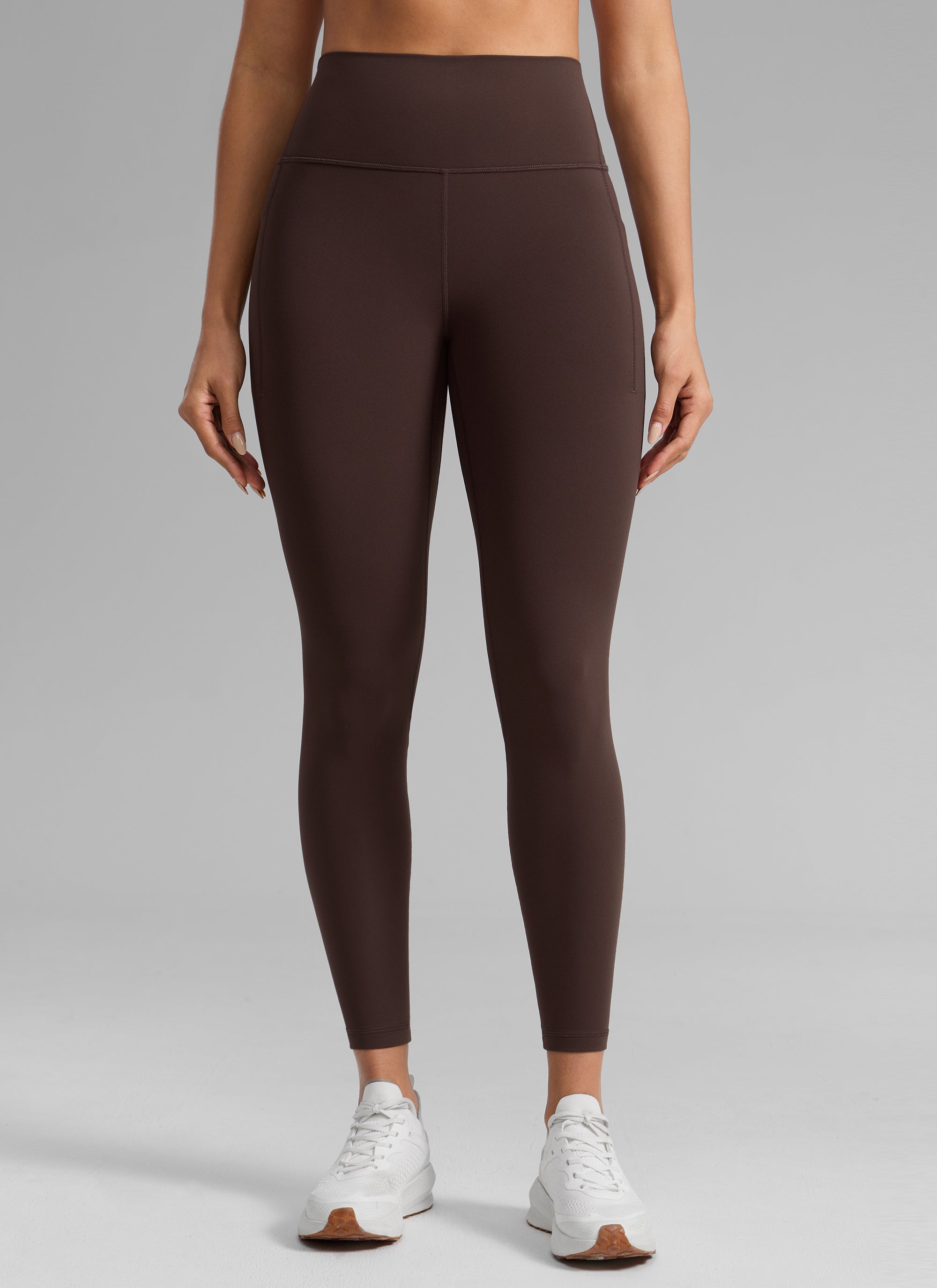 CRZ YOGA Wanita Butterlift Senaman Legging Poket Tinggi 25'' Coklat Fudge Panas