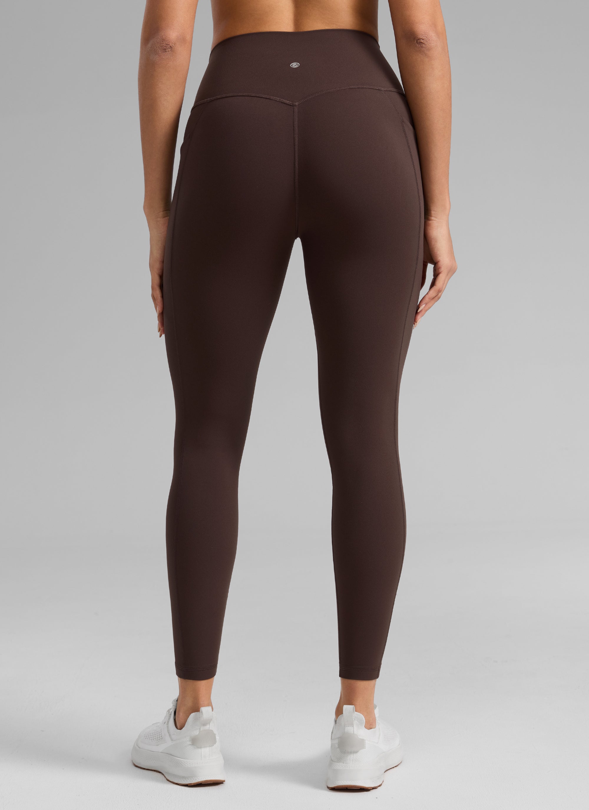 CRZ YOGA Wanita Butterlift Senaman Legging Poket Tinggi 25'' Coklat Fudge Panas