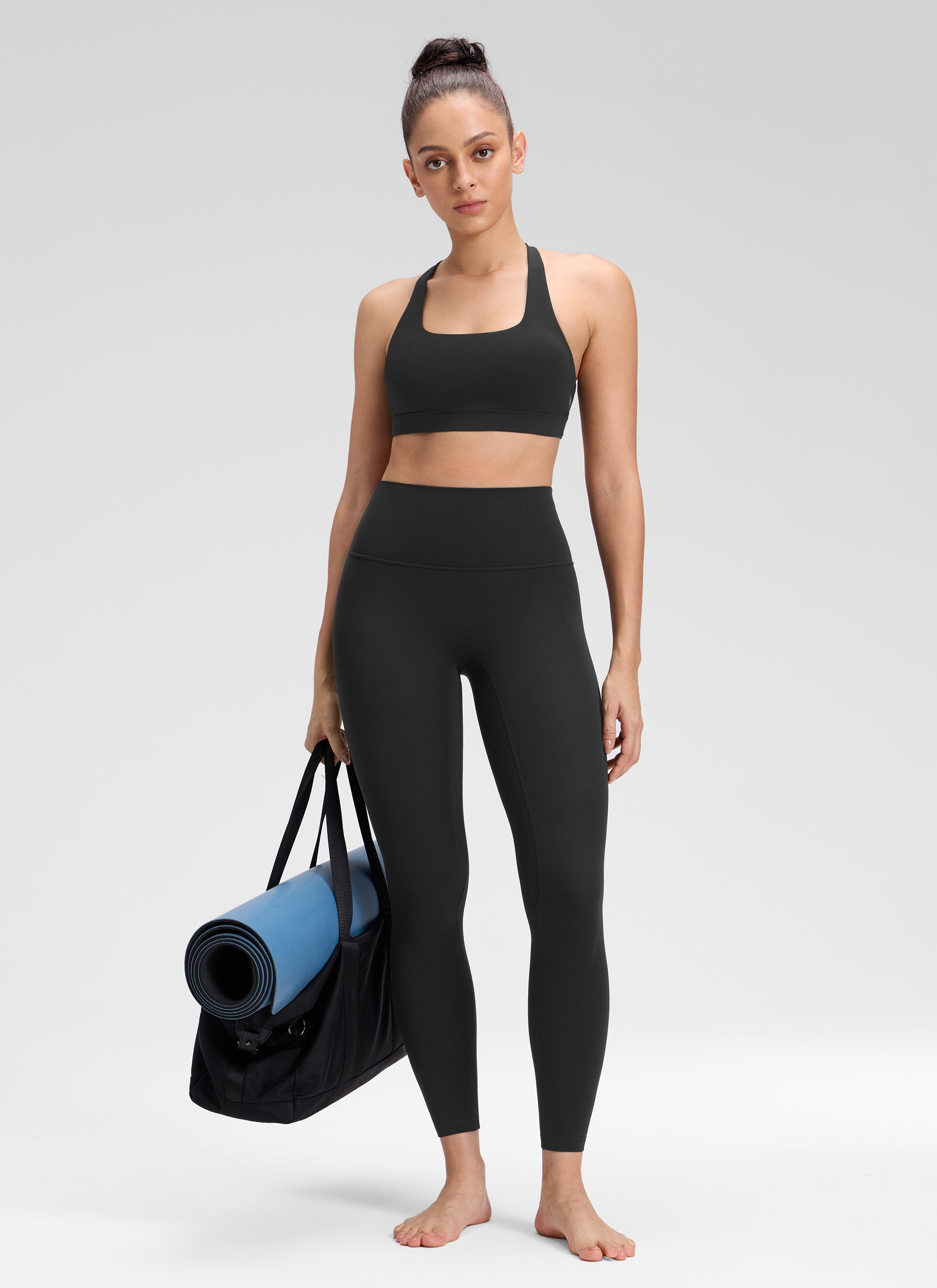 CRZ YOGA Wanita Butterluxe Seluar Yoga Tinggi Tanpa Jahitan Depan 25'' Hitam