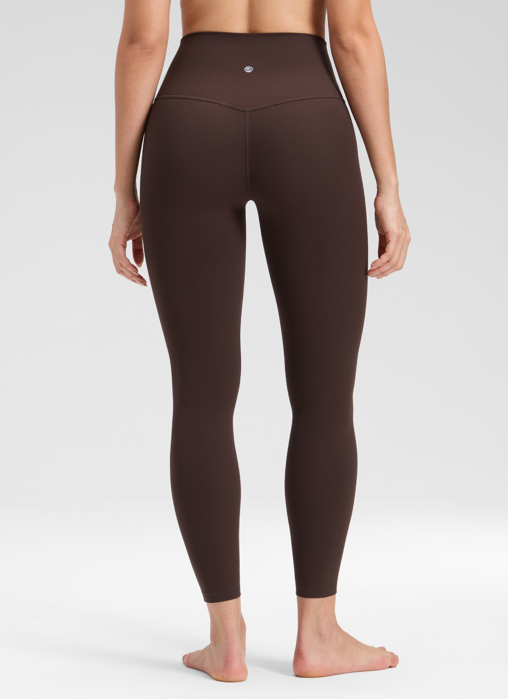 CRZ YOGA Wanita Butterluxe Seluar Yoga Tinggi Tanpa Jahitan Depan 25'' Coklat Fudge Panas