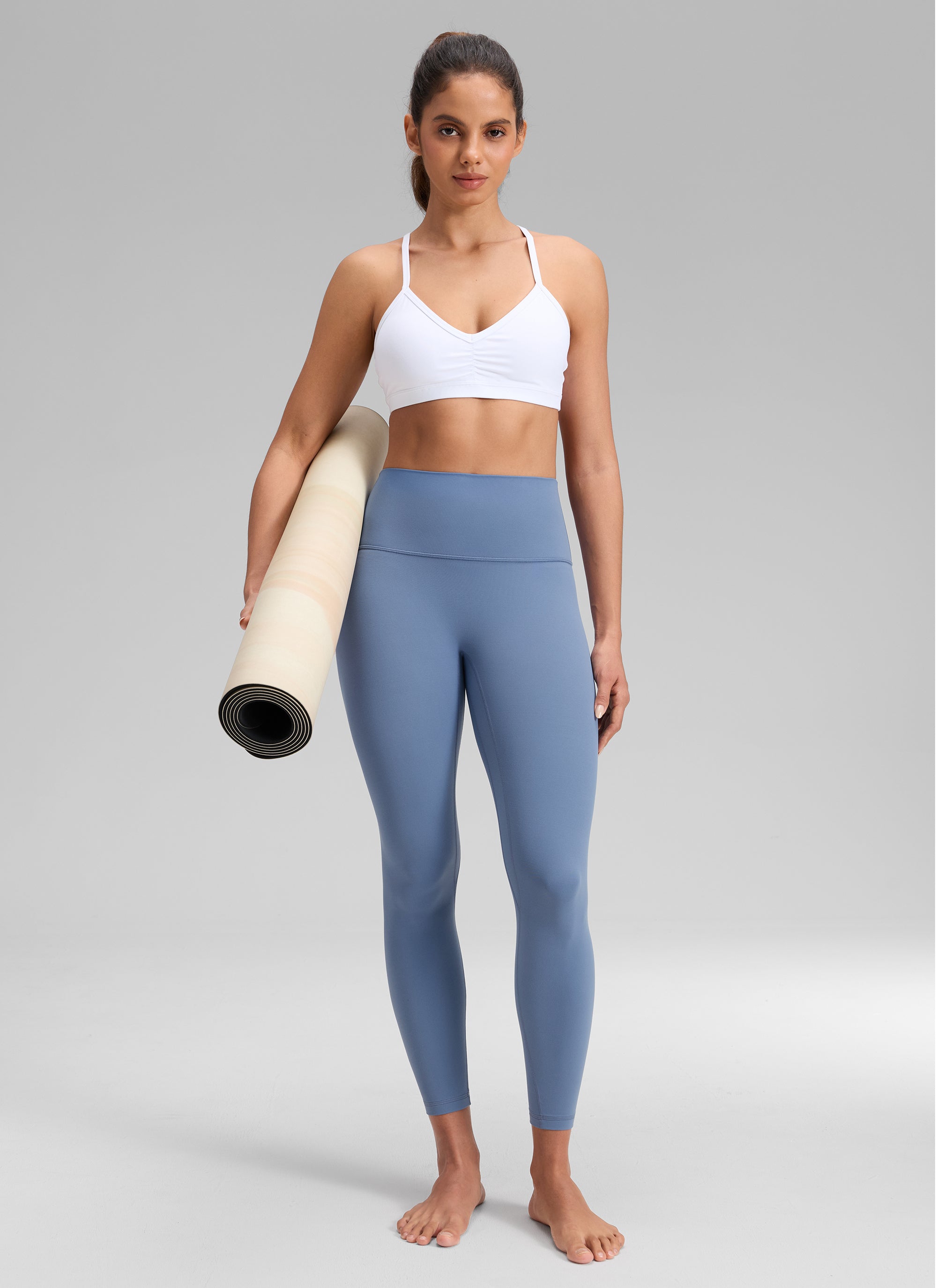CRZ YOGA Wanita Butterluxe Seluar Yoga Tinggi Tanpa Jahitan Depan Denim Dibasuh 25''