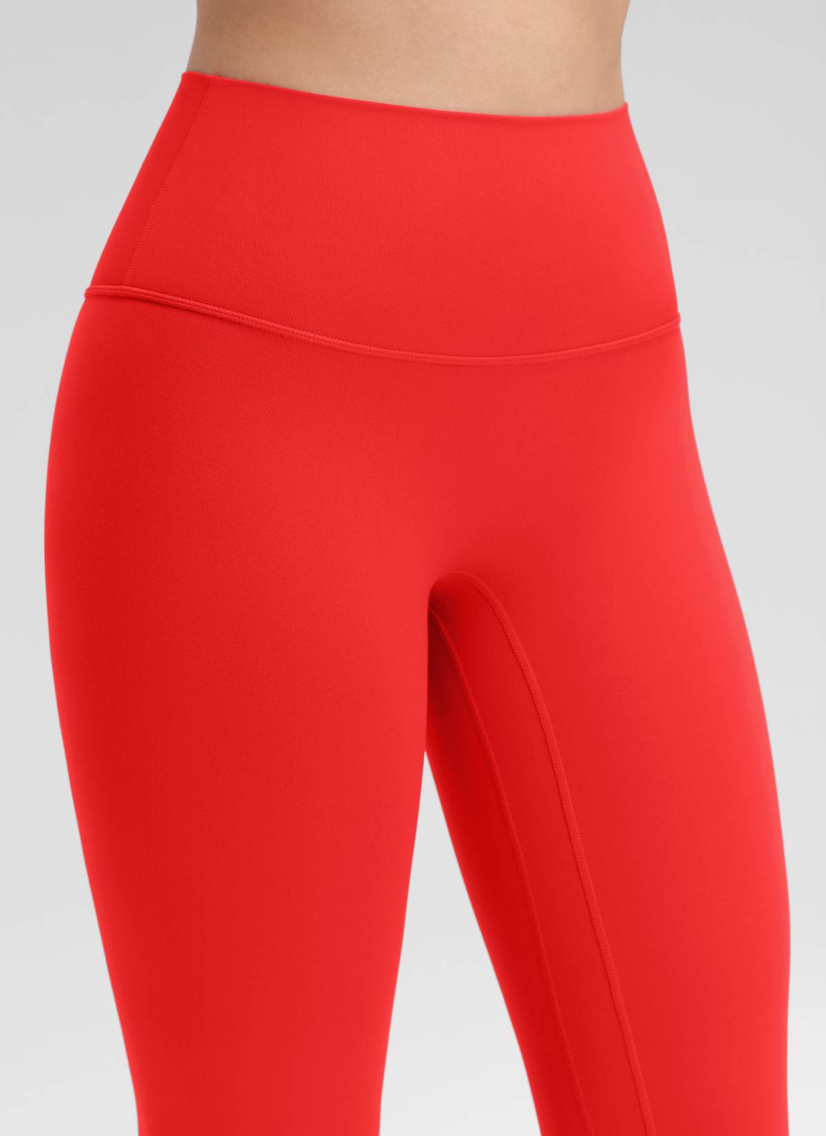 CRZ YOGA Wanita Butterluxe Seluar Yoga Tinggi Tanpa Jahitan Depan 25'' Merah Tua