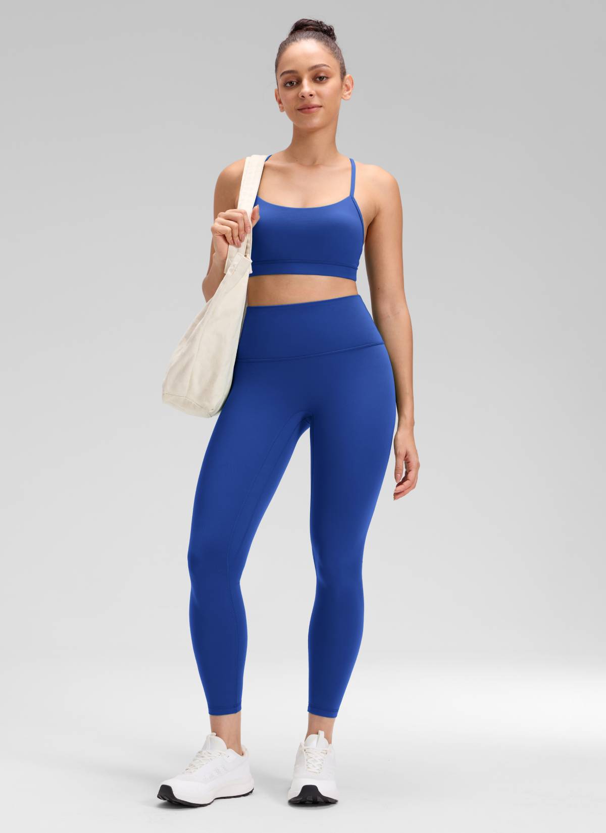CRZ YOGA Wanita Butterluxe Seluar Yoga Tinggi Tanpa Jahitan Depan 25'' Biru Ombak