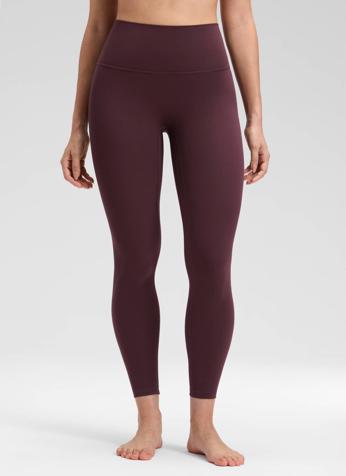 CRZ YOGA Wanita Butterluxe Seluar Yoga Tinggi Tanpa Jahitan Depan Plum Masak 25''