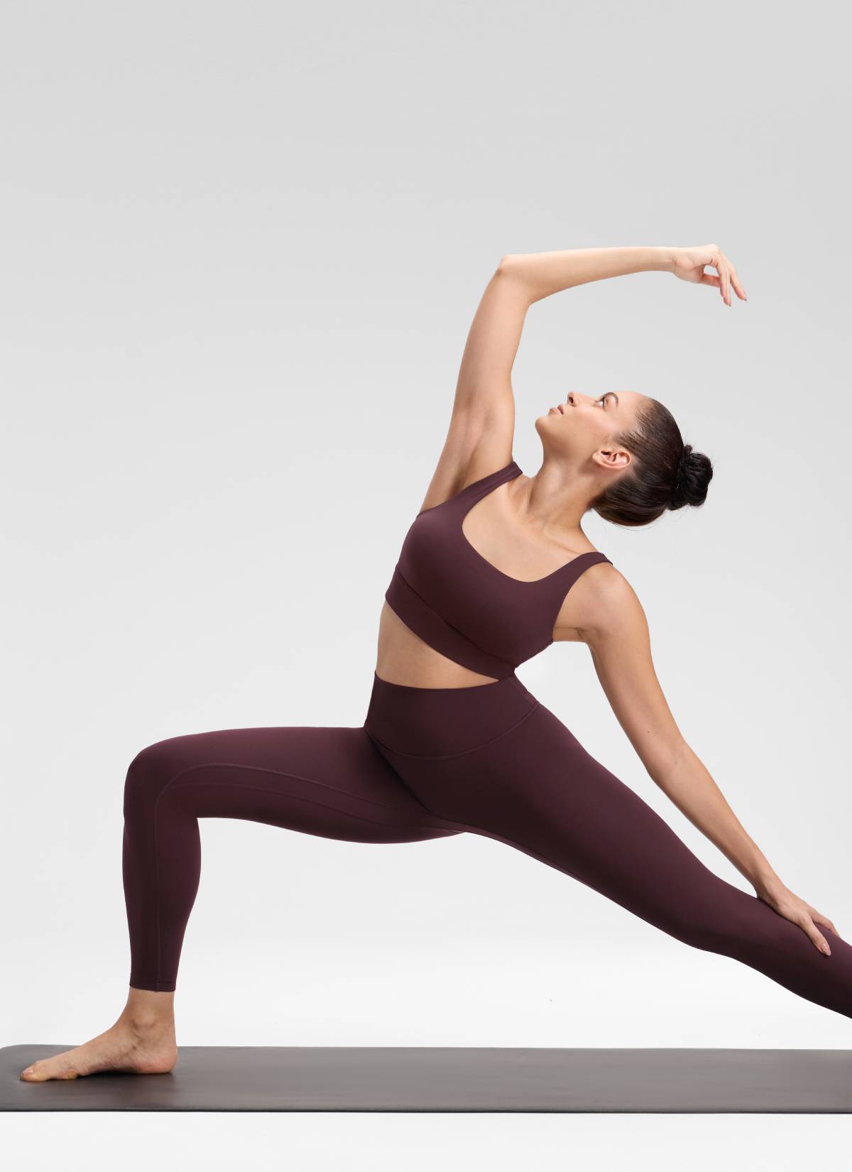 CRZ YOGA Wanita Butterluxe Seluar Yoga Tinggi Tanpa Jahitan Depan Plum Masak 25''