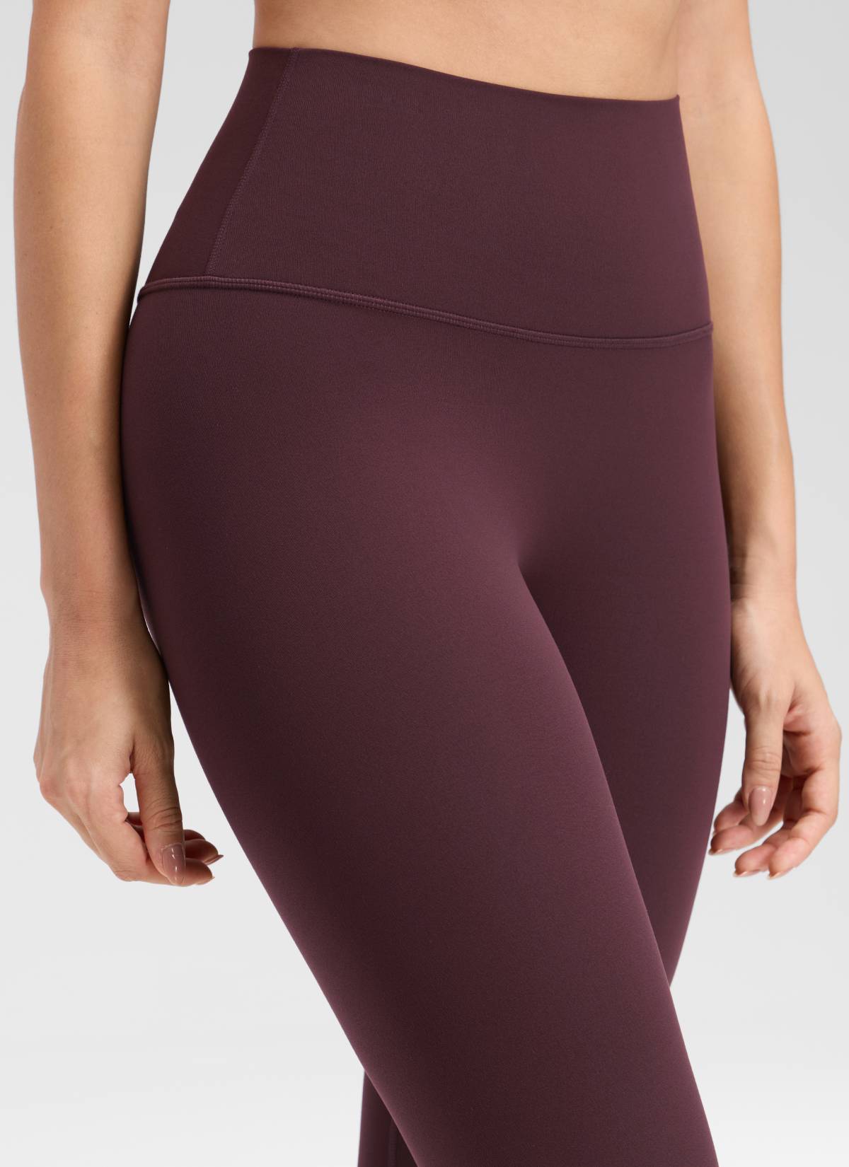 CRZ YOGA Wanita Butterluxe Seluar Yoga Tinggi Tanpa Jahitan Depan Plum Masak 25''