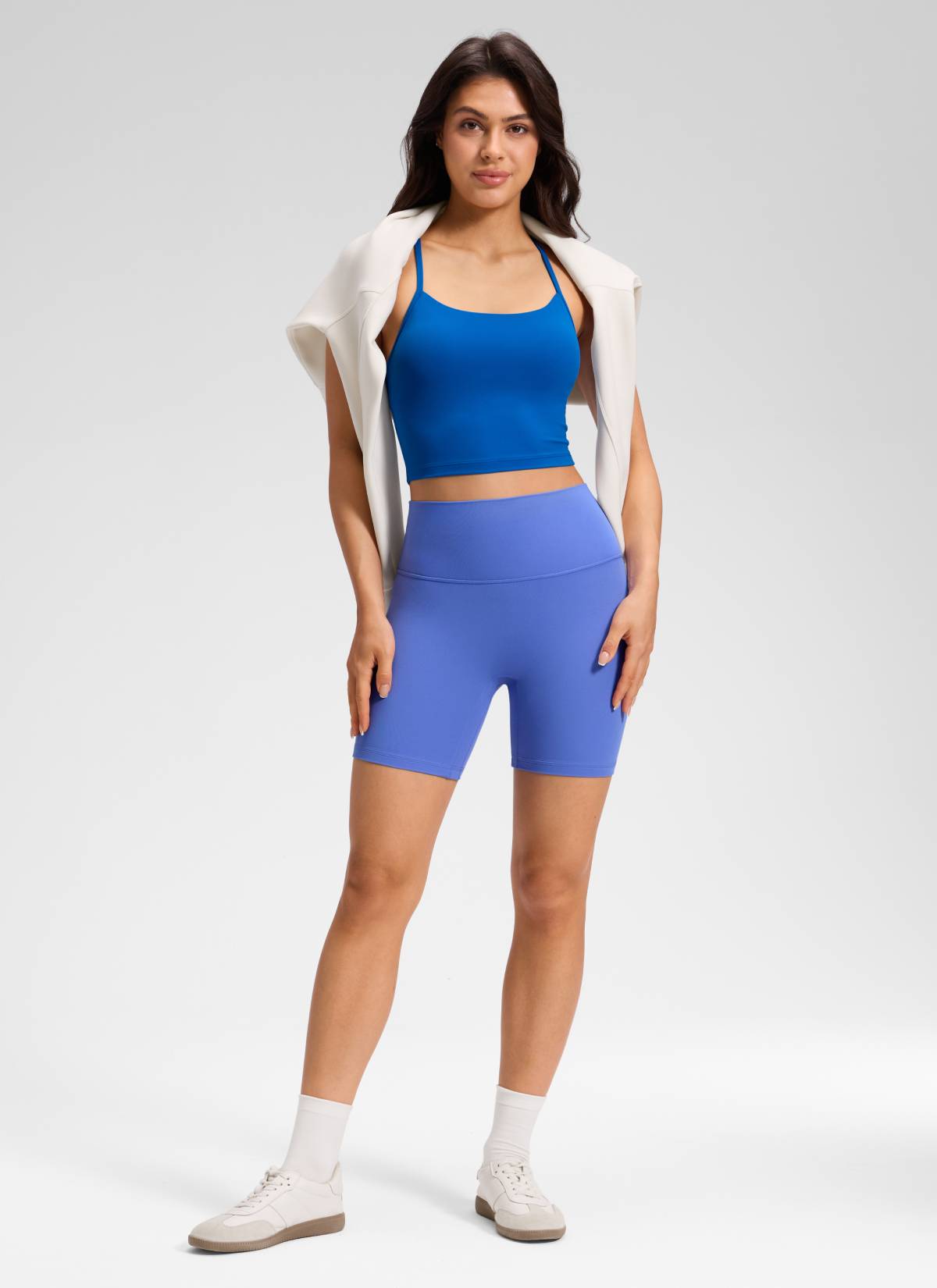 CRZ YOGA Wanita Butterluxe Yoga Tinggi Tanpa Jahitan Depan Pendek 6