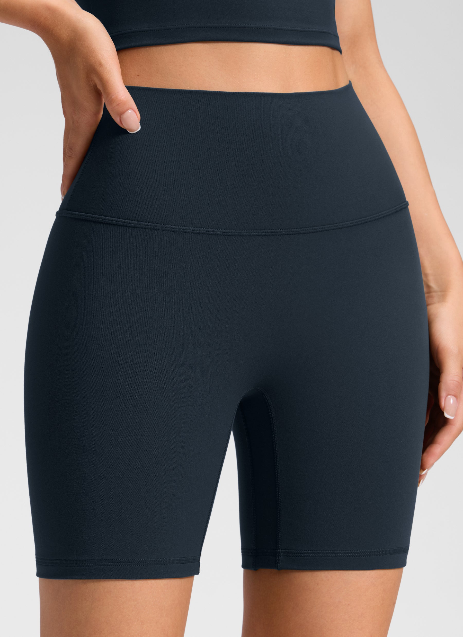 CRZ YOGA Wanita Butterluxe Yoga Tinggi Tanpa Jahitan Depan Pendek 6