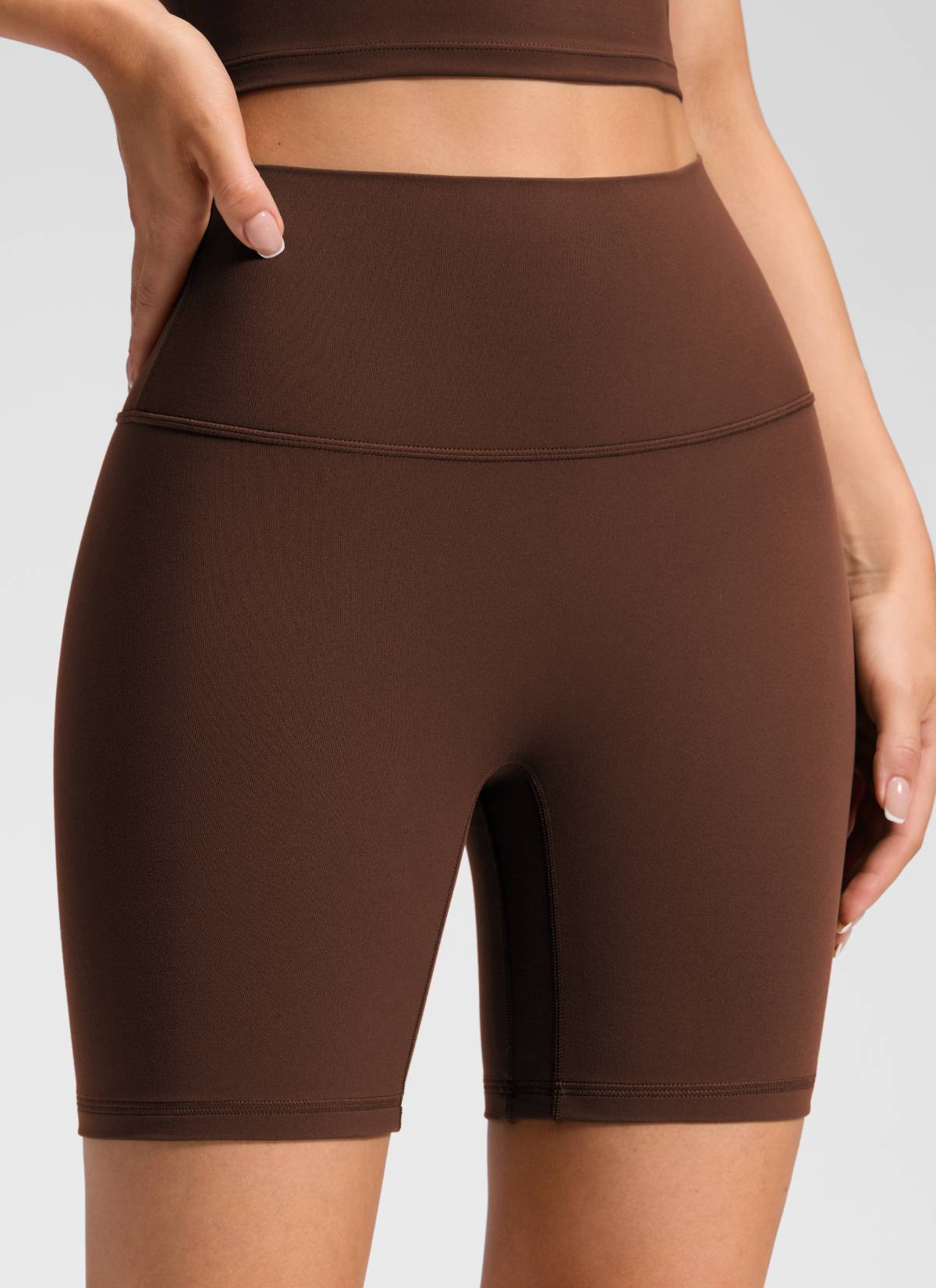 CRZ YOGA Wanita Butterluxe Yoga Tinggi Tanpa Jahitan Depan Pendek 6