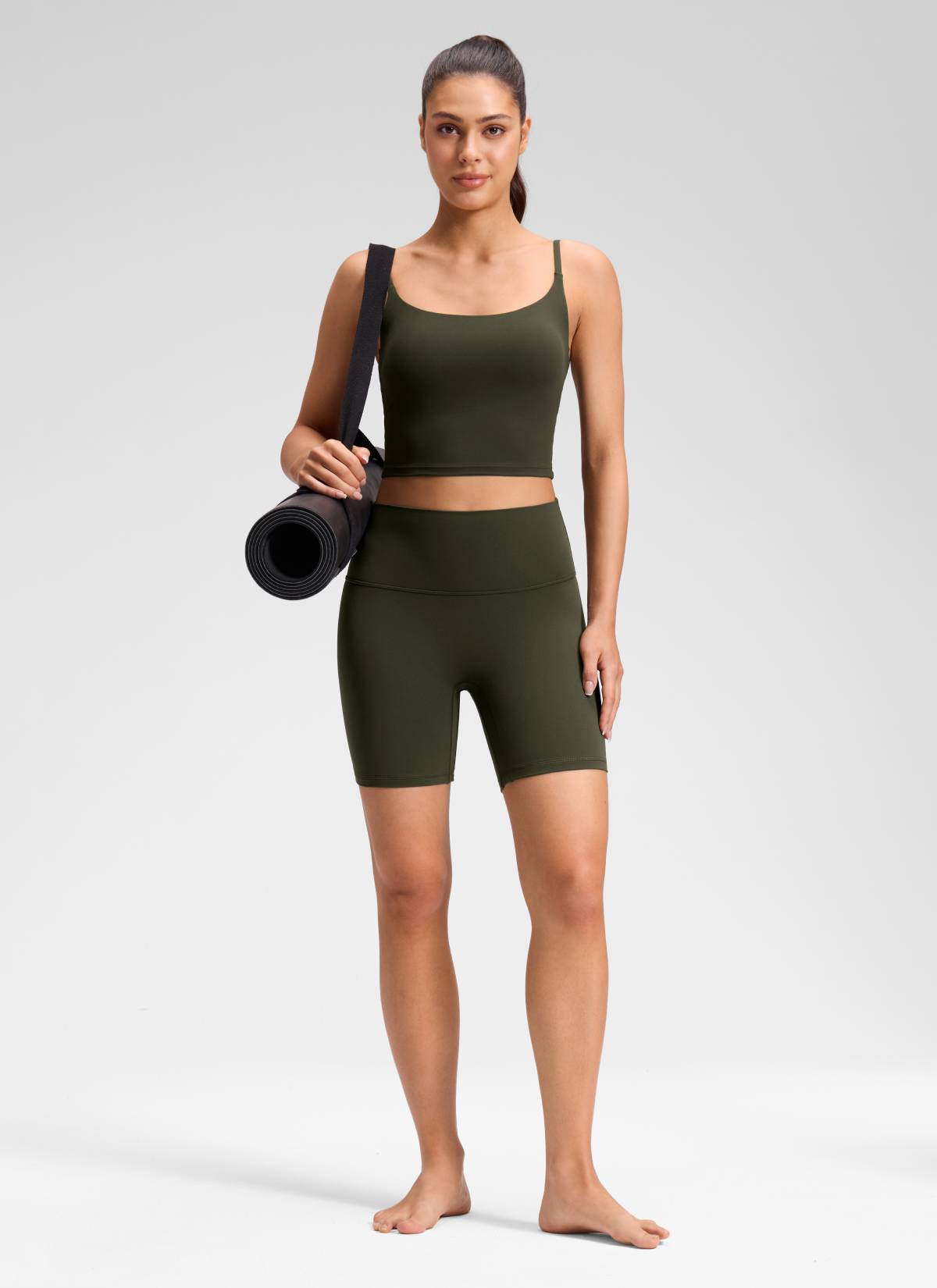 CRZ YOGA Wanita Butterluxe Yoga Tinggi Tanpa Jahitan Depan Pendek 6
