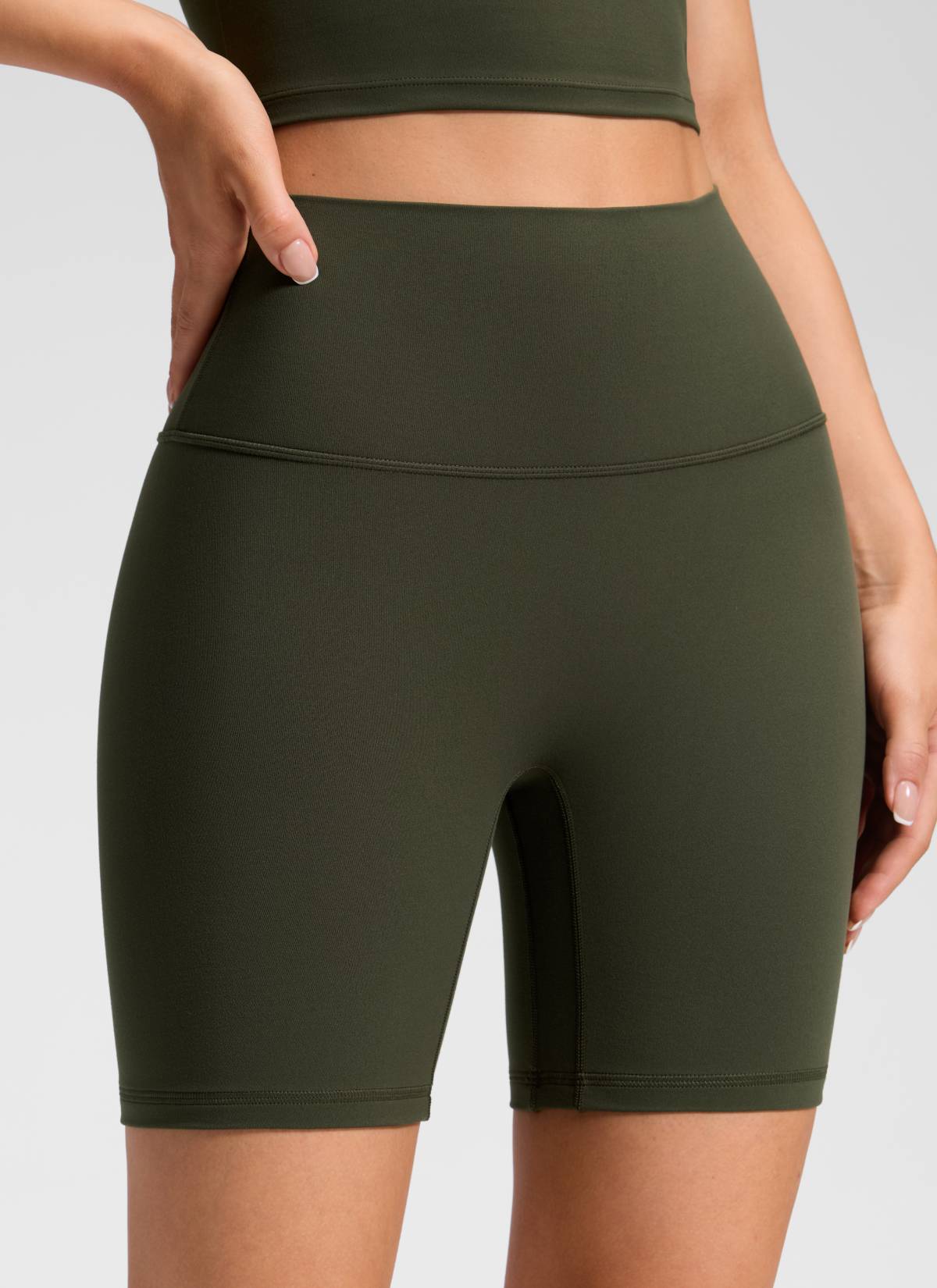 CRZ YOGA Wanita Butterluxe Yoga Tinggi Tanpa Jahitan Depan Pendek 6