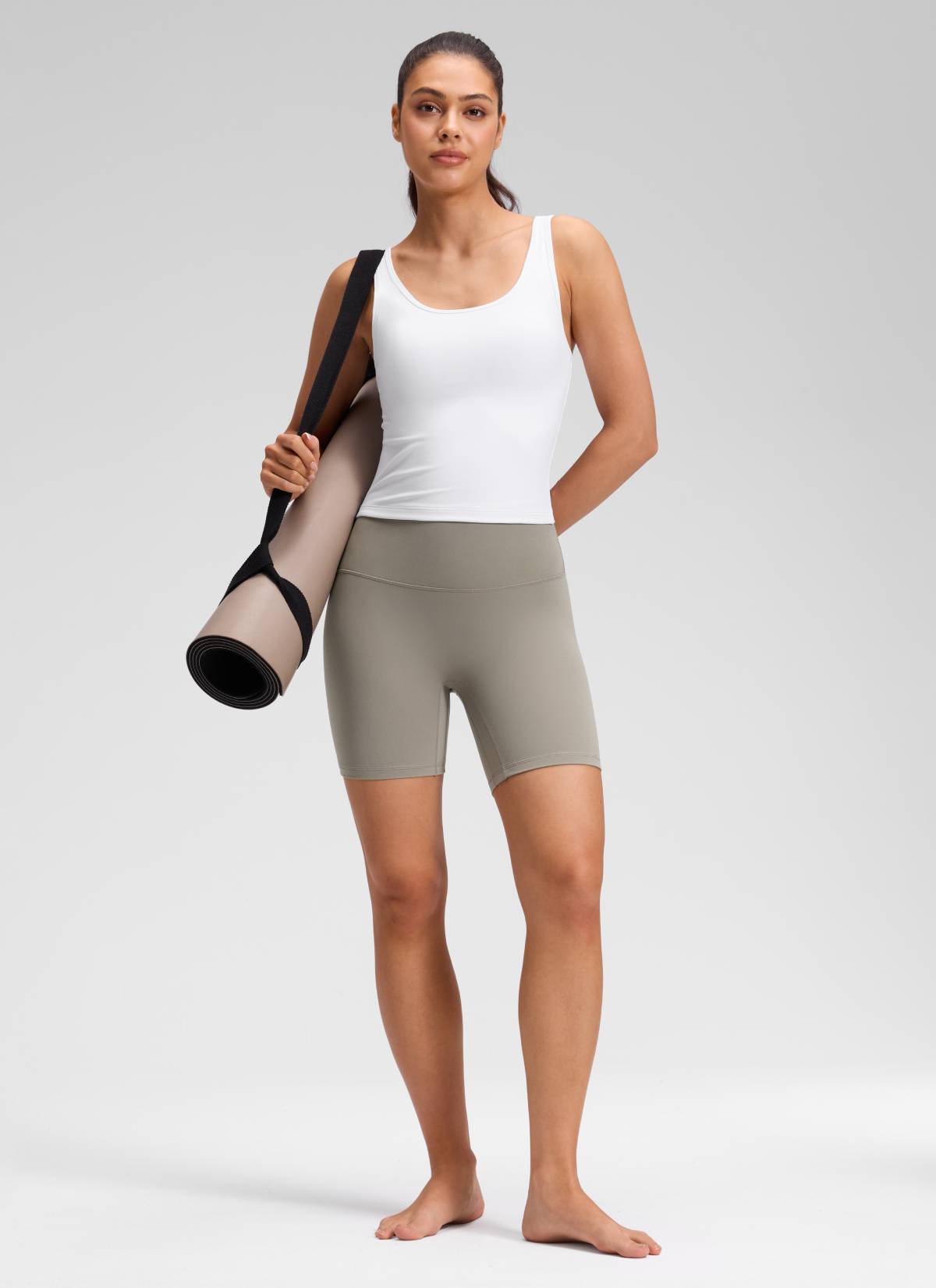 CRZ YOGA Wanita Butterluxe Yoga Tinggi Tanpa Jahitan Depan Pendek 6