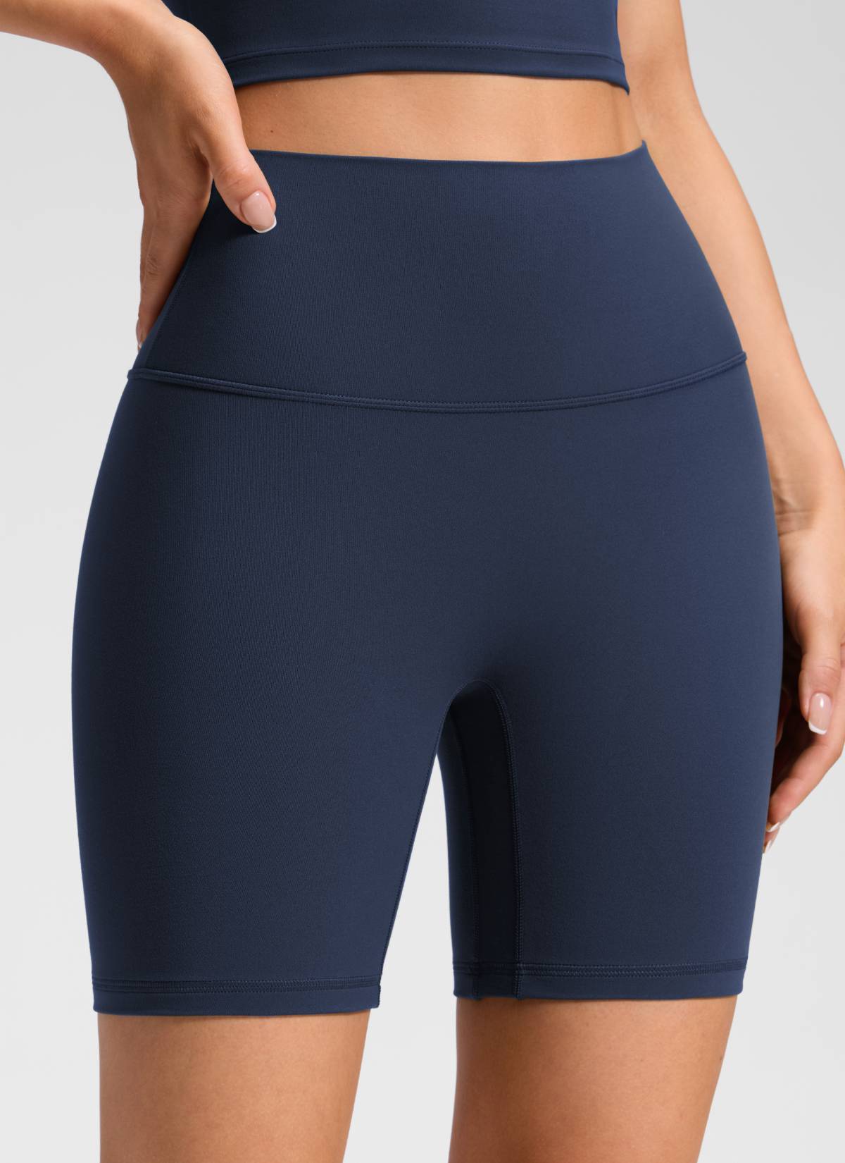 CRZ YOGA Wanita Butterluxe Yoga Tinggi Tanpa Jahitan Depan Pendek 6