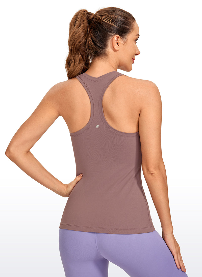 Baju Yoga Slim Fit Wanita CRZ YOGA Butterluxe Kereta Kebal Racerback Mauve