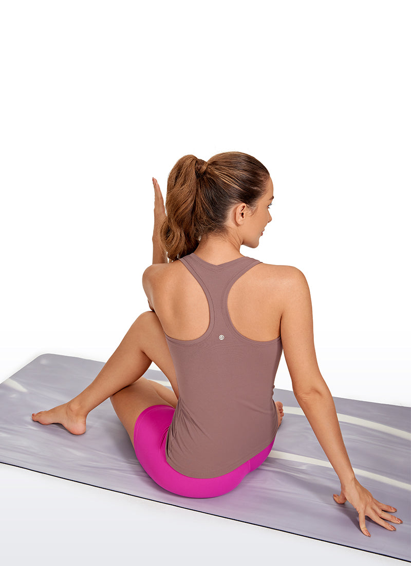 Baju Yoga Slim Fit Wanita CRZ YOGA Butterluxe Kereta Kebal Racerback Mauve