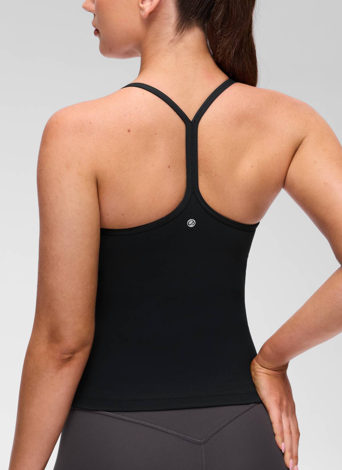 CRZ YOGA Yoga Slim Fit Wanita Butterluxe Bra Terbina Dalam Tank Y Back Hitam