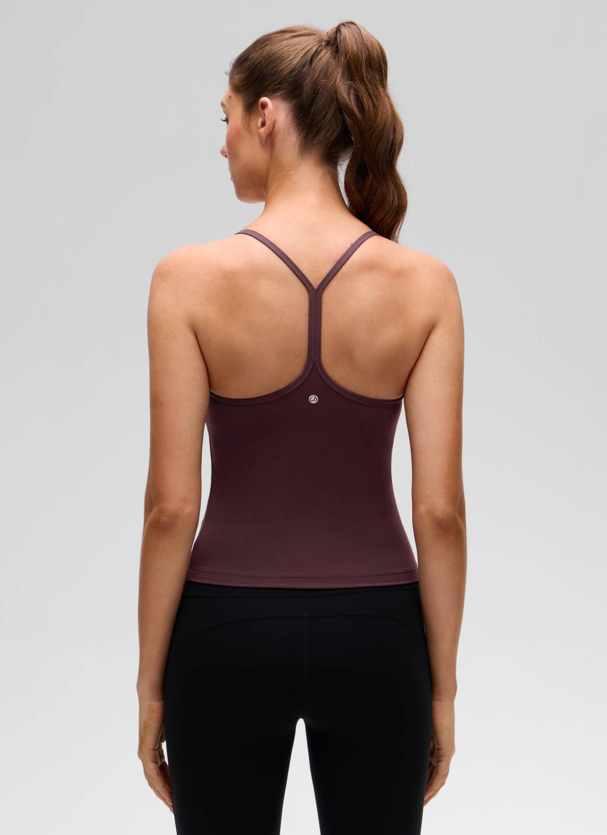 CRZ YOGA Yoga Slim Fit Wanita Butterluxe Bra Terbina Dalam Tangki Y Belakang Plum Masak