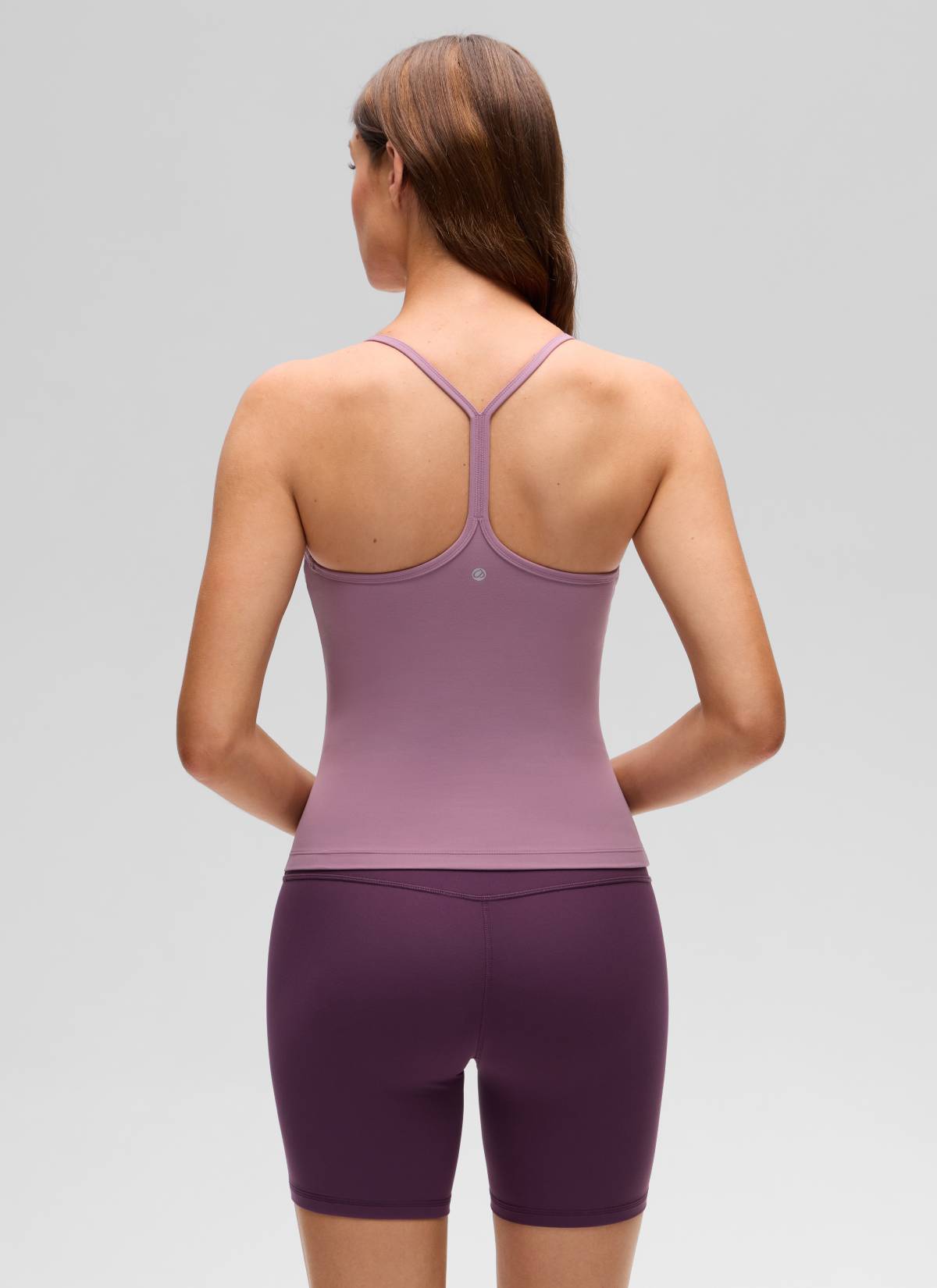 CRZ YOGA Yoga Slim Fit Wanita Butterluxe Bra Tank Y Lampu Belakang Lavender Terbina Dalam