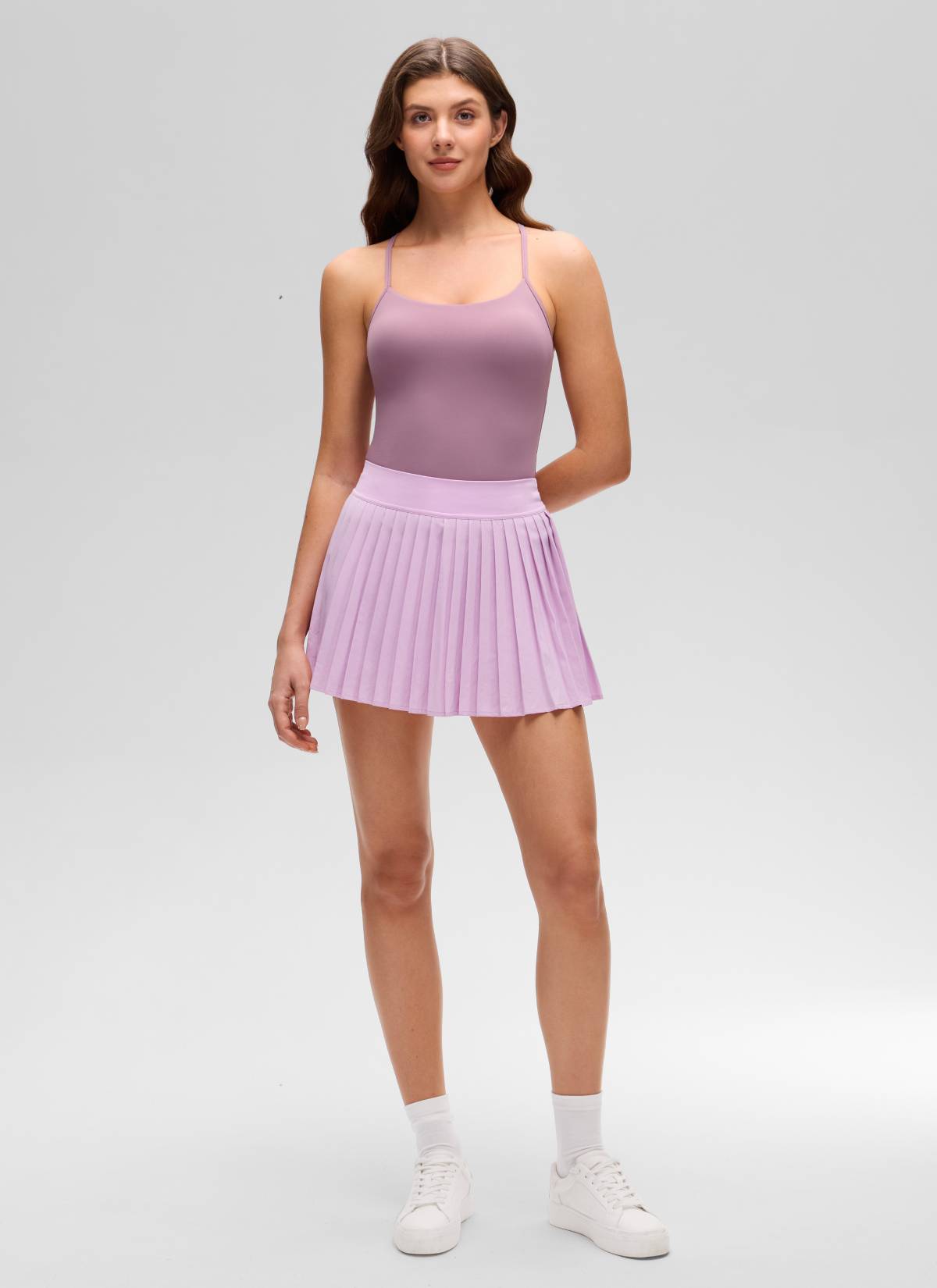 CRZ YOGA Yoga Slim Fit Wanita Butterluxe Bra Tank Y Lampu Belakang Lavender Terbina Dalam