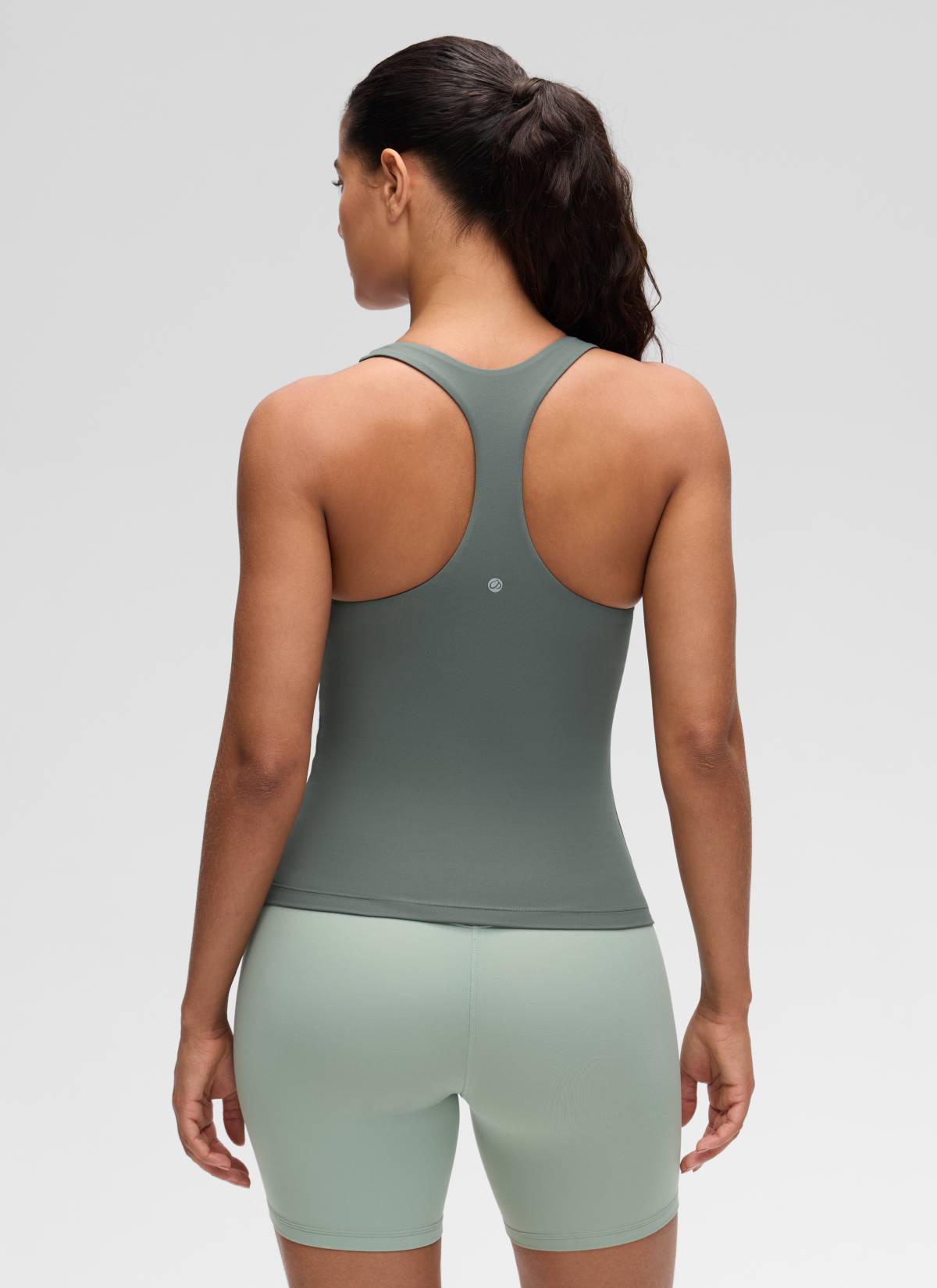 Baju Ketat Yoga Wanita CRZ YOGA Butterluxe Bra Tank Terbina Dalam Grey Sage