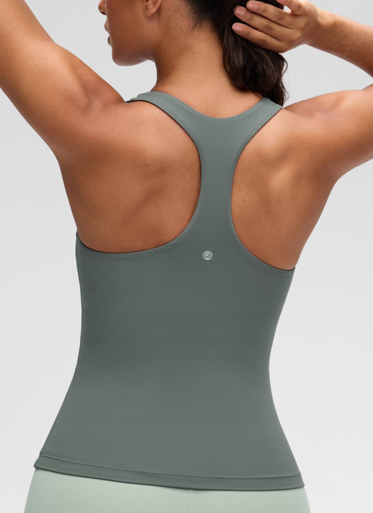 Baju Ketat Yoga Wanita CRZ YOGA Butterluxe Bra Tank Terbina Dalam Grey Sage