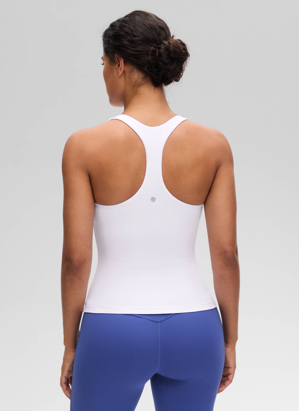 Baju Ketat Yoga Wanita CRZ YOGA Butterluxe Tangki Bra Terbina Dalam Putih