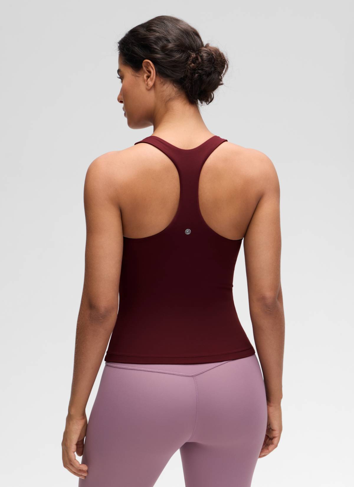 Baju Ketat Yoga Wanita CRZ YOGA Butterluxe Tangki Bra Terbina Dalam Merah Merlot