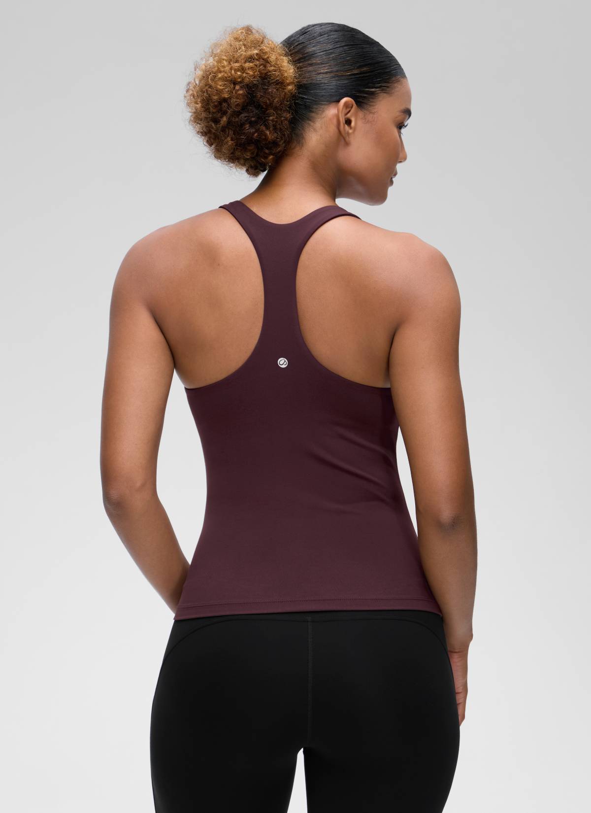Baju Ketat Yoga Wanita CRZ YOGA Butterluxe Tangki Bra Terbina Dalam Plum Masak