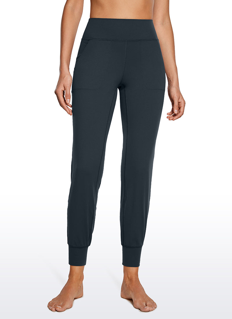 CRZ YOGA Women's Butterluxe High Rise Joggers Pants with Pockets 27'' True Navy
