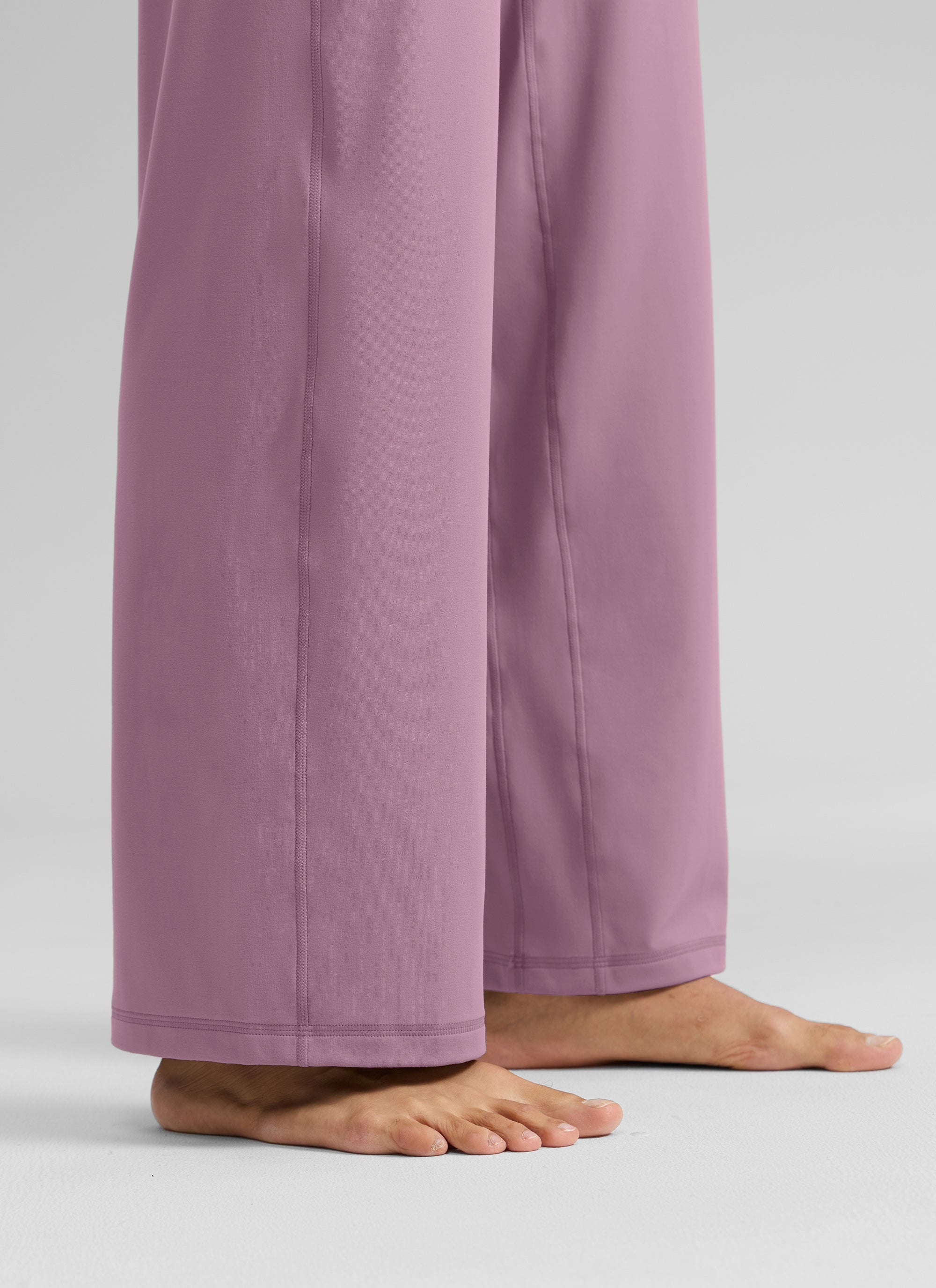 CRZ YOGA Wanita Butterlift Seluar Kaki Lebar Pinggang Tinggi dengan Poket Lavender Muda