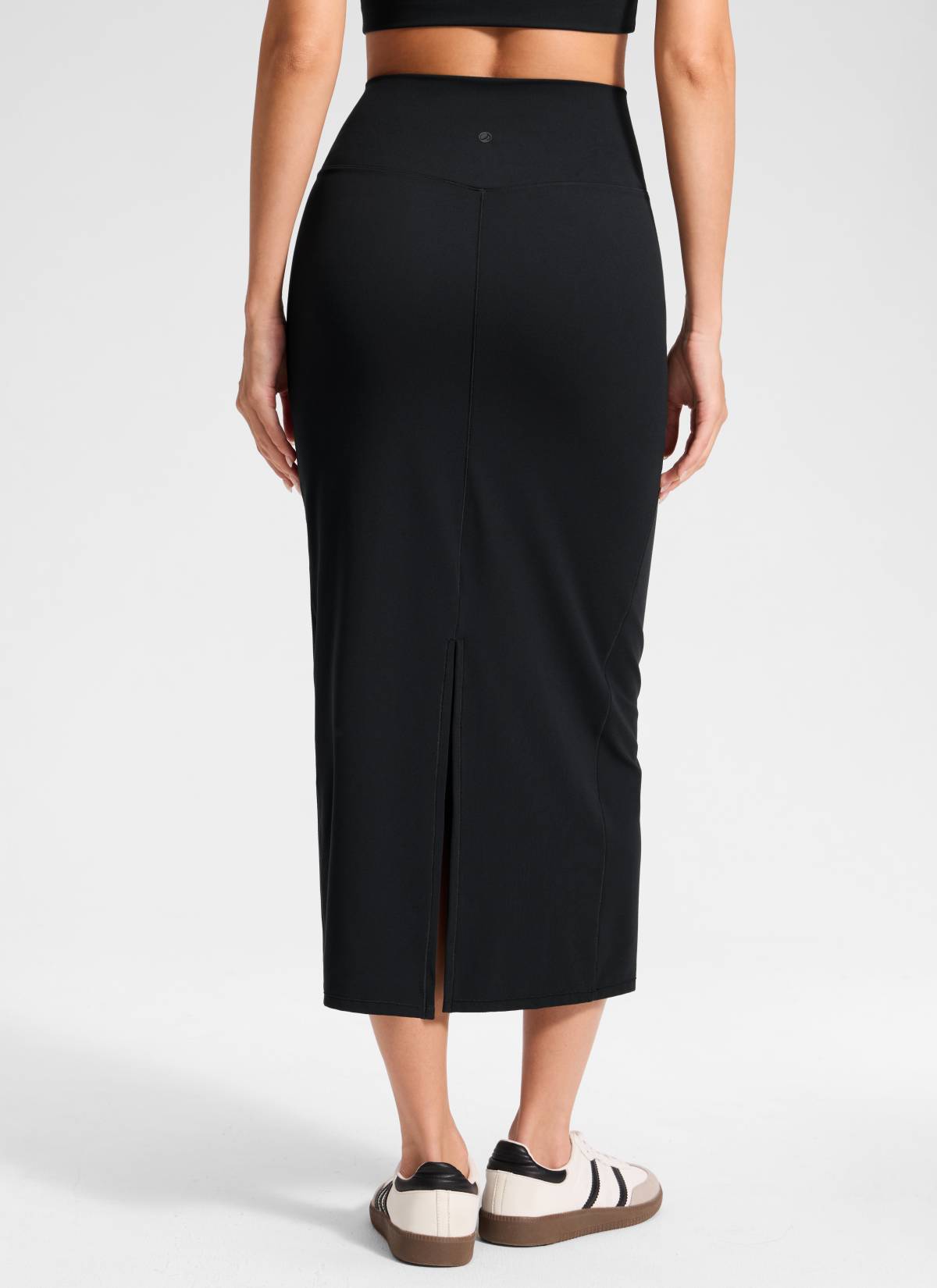 CRZ YOGA Wanita Butterlift Skirt Pensil Maxi Slim Fit Tinggi Hitam